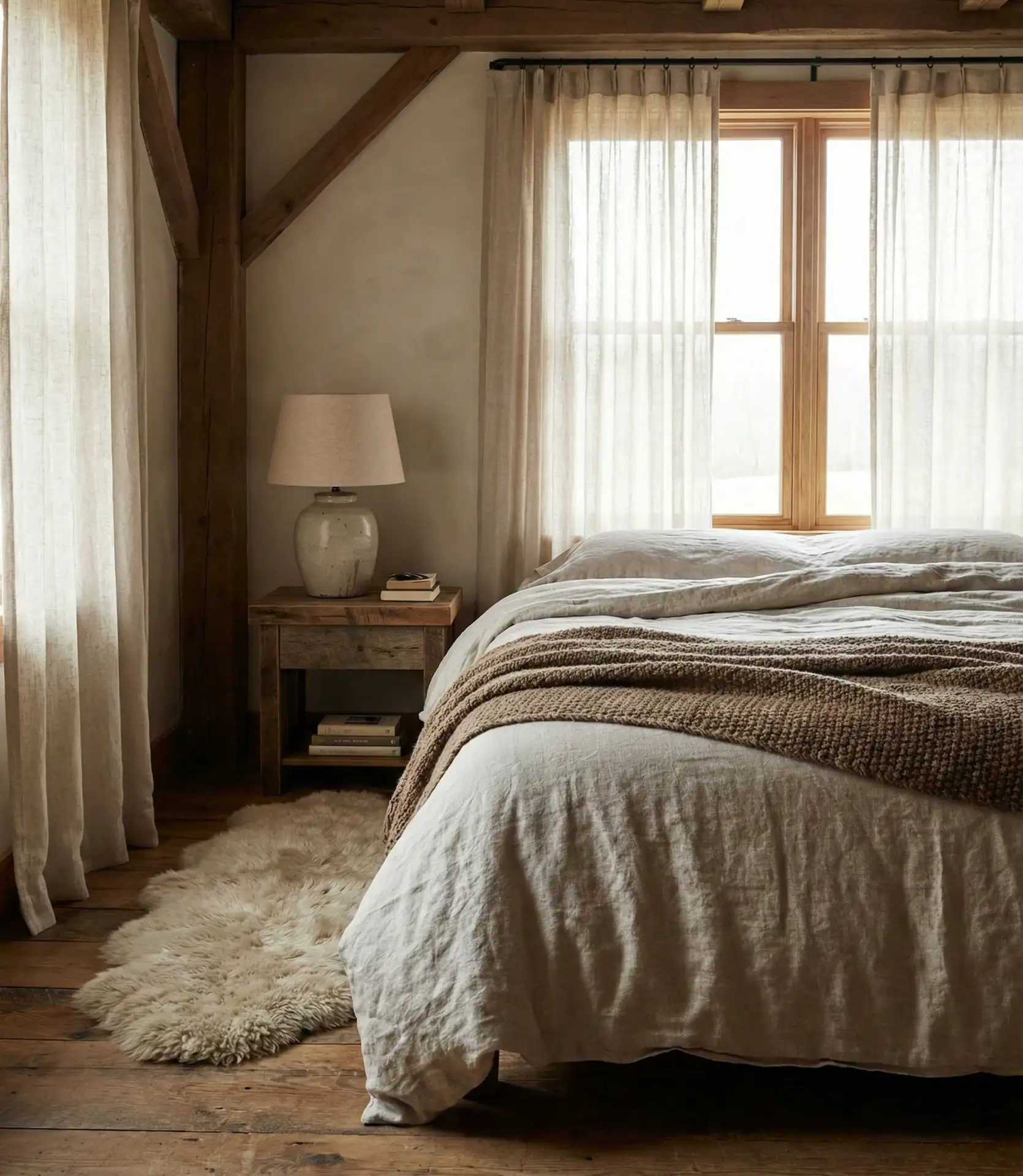 Ranch Style Master Bedroom with Cozy Layers 1