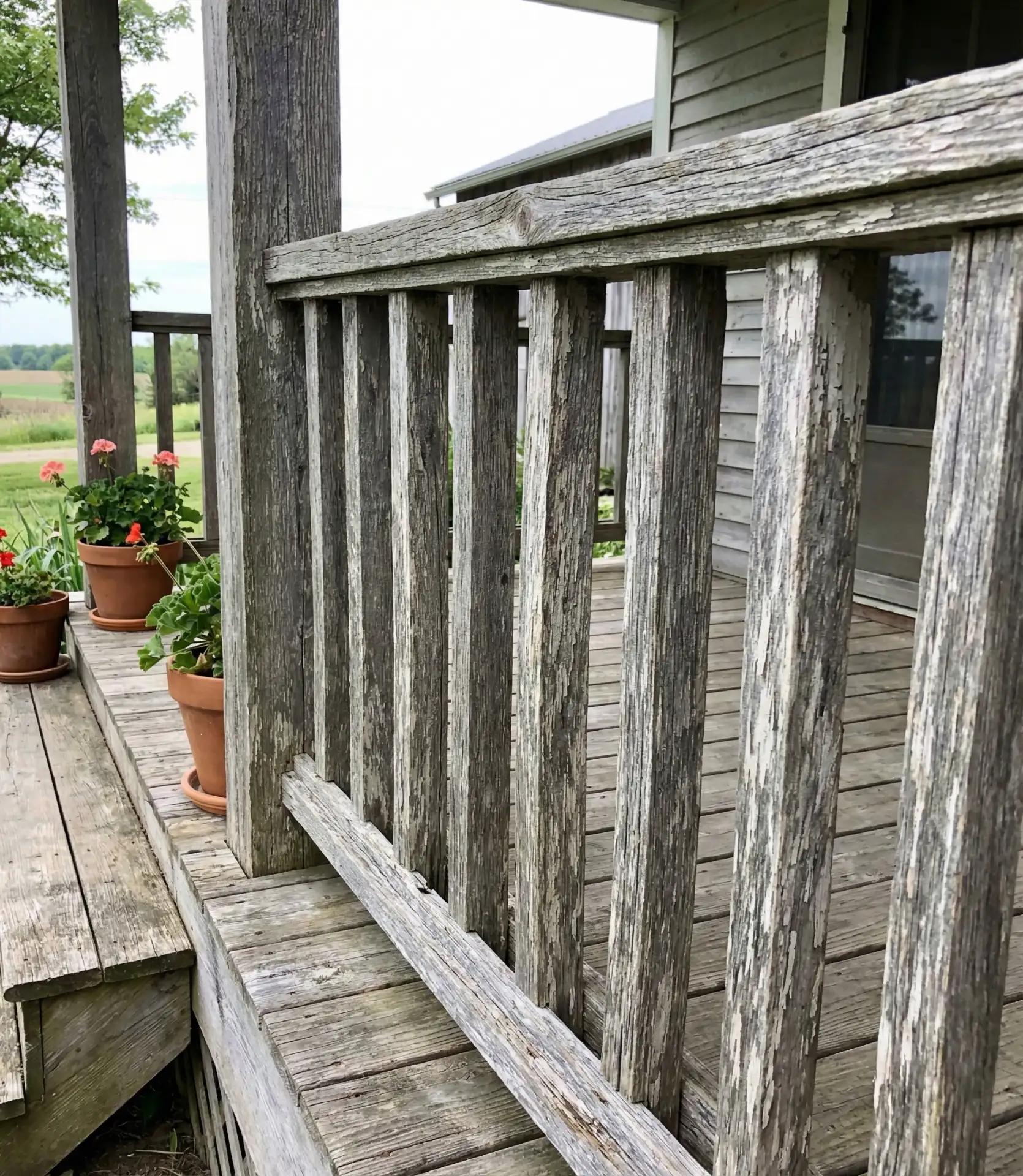 Reclaimed Barn Wood Railing with Character 1