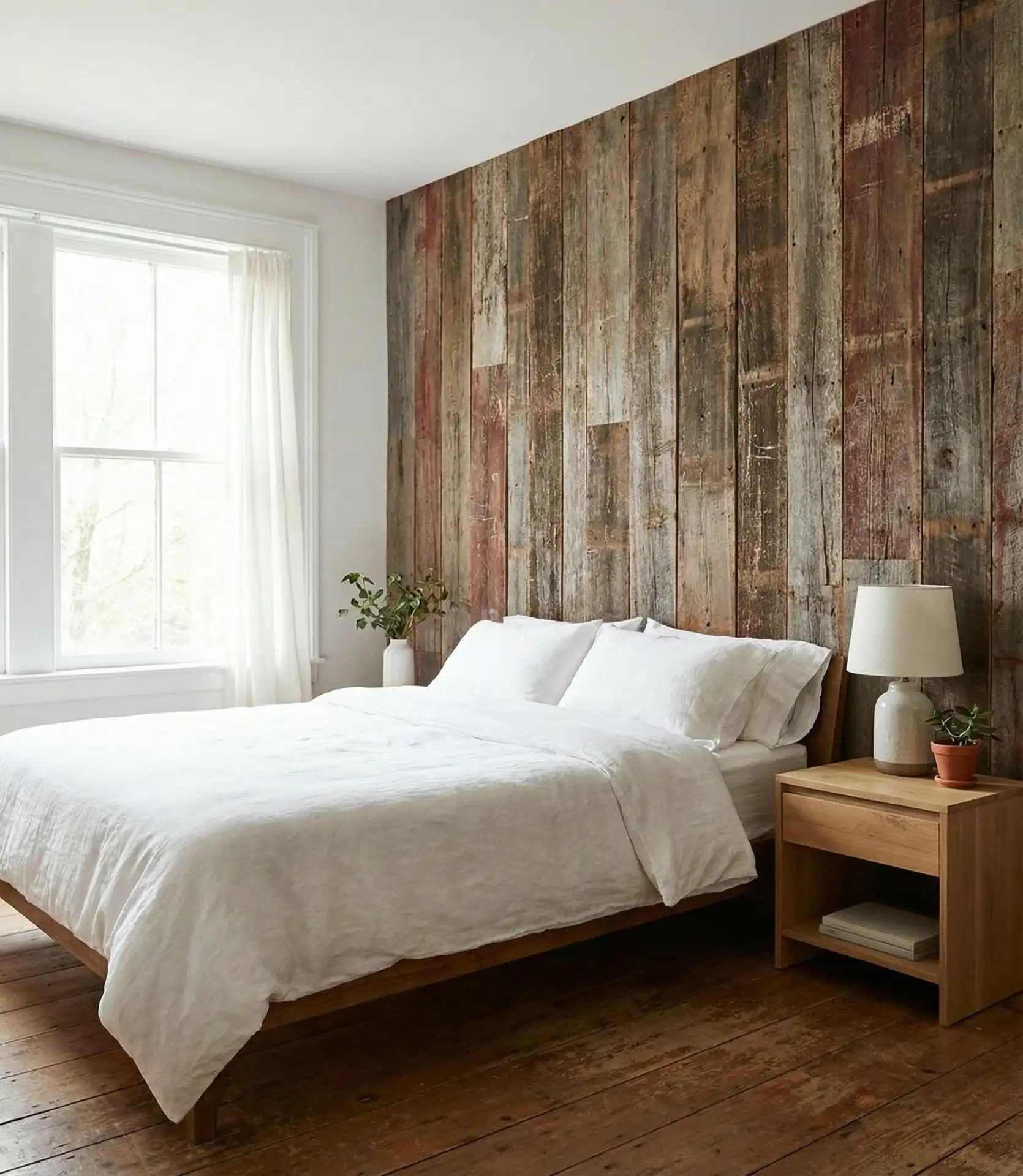Reclaimed Wood Statement Wall 1