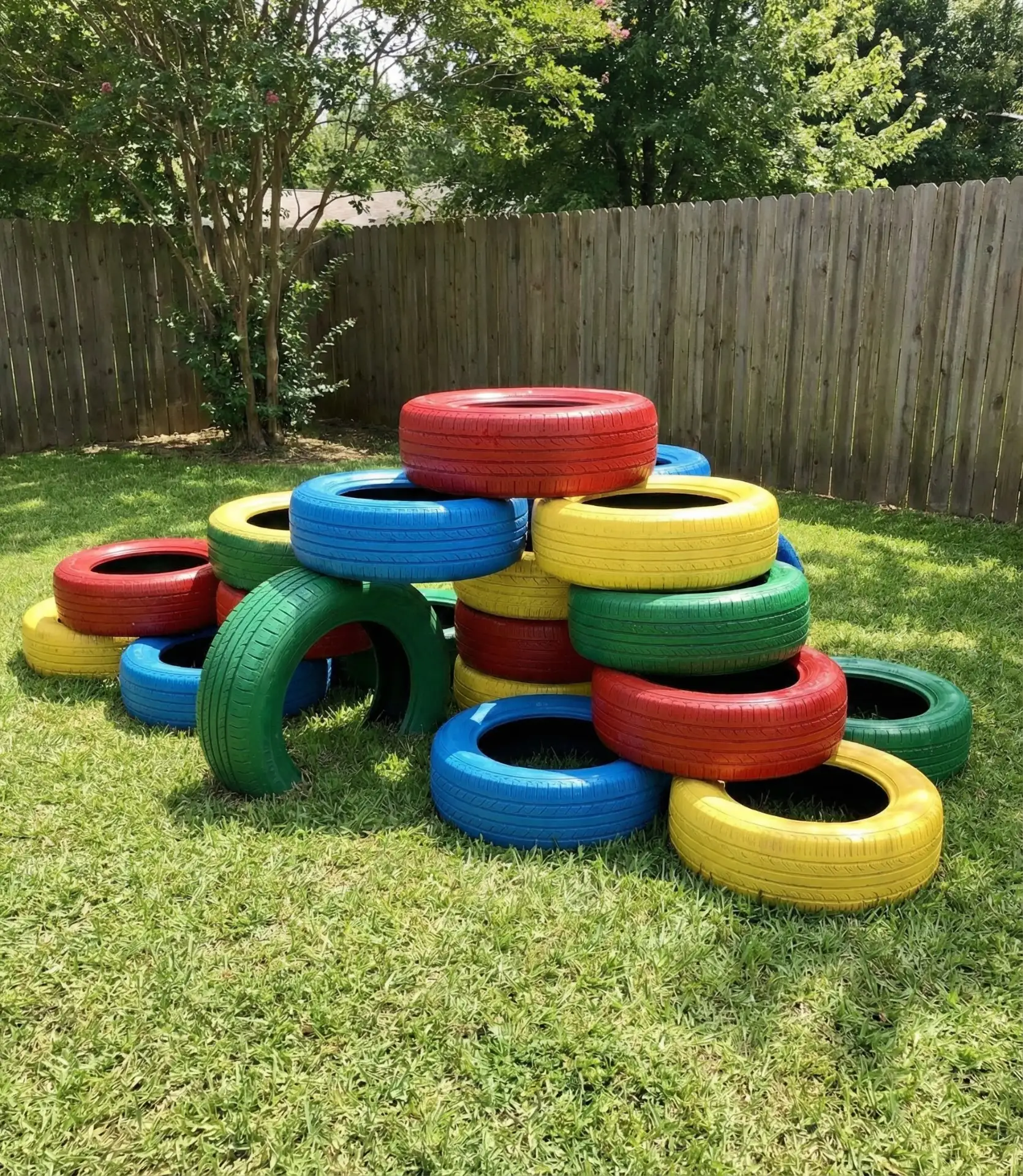 Recycled Tire Climber Garden 2