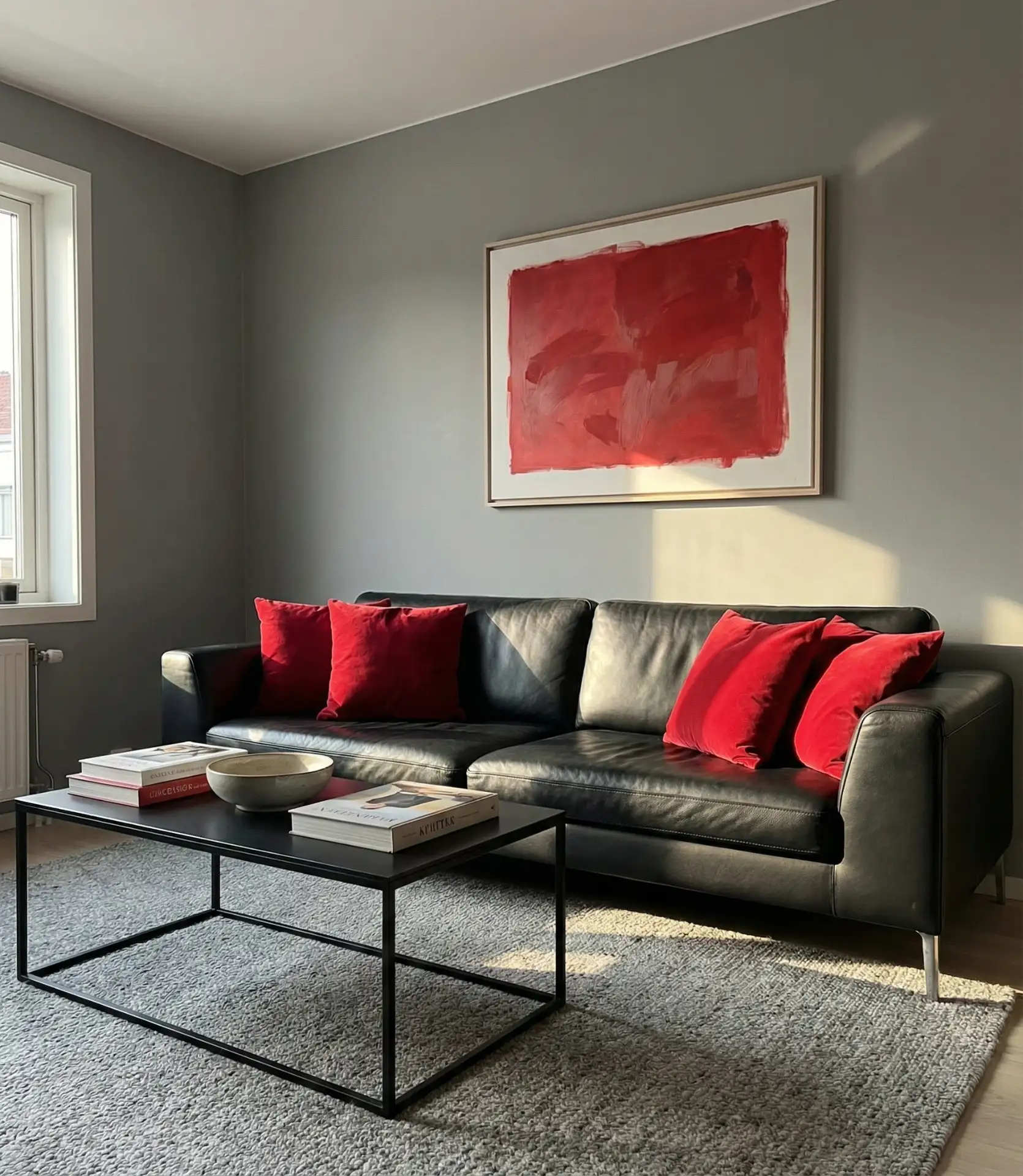 Red and Black with Grey Foundation 2