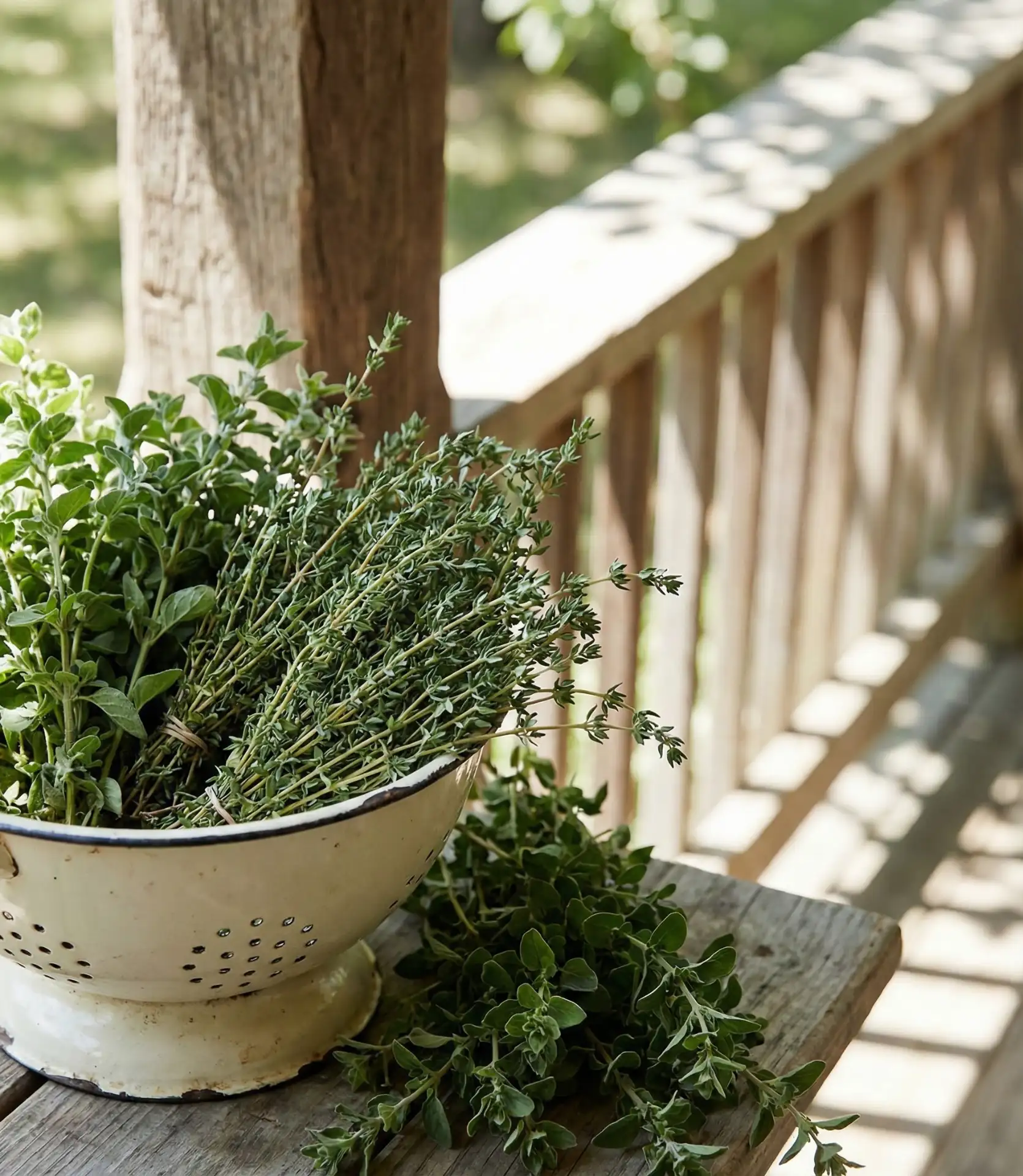 Repurposed Colander Hanging Garden for Porches 1