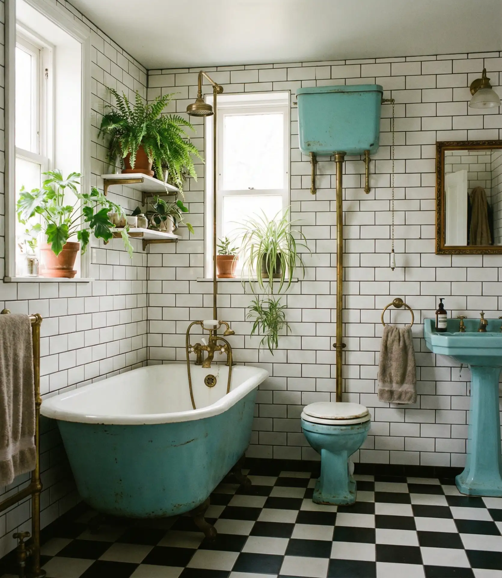 Retro Aqua Blue Fixtures 2