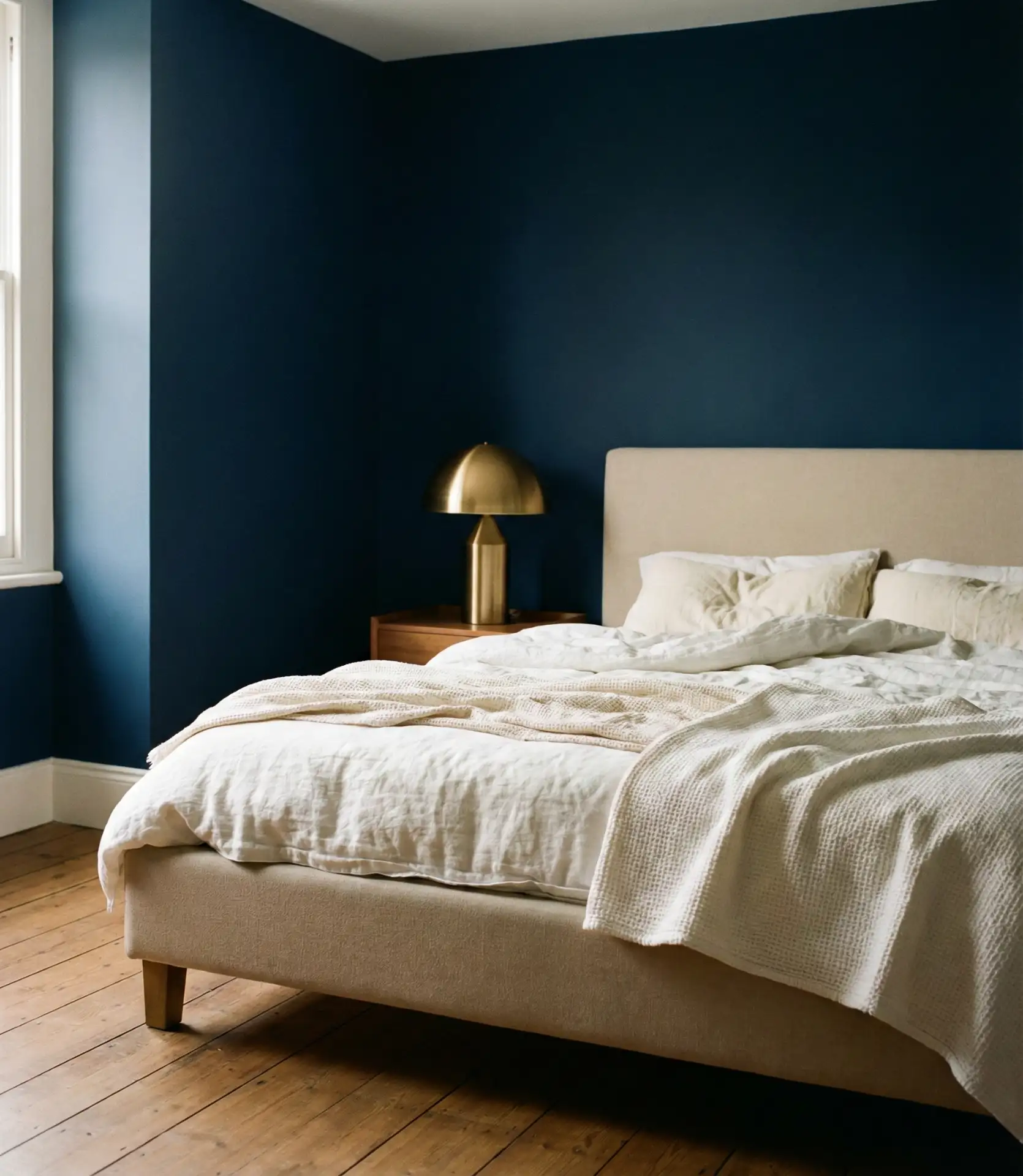 Rich Navy with Warm Beige Accents 1