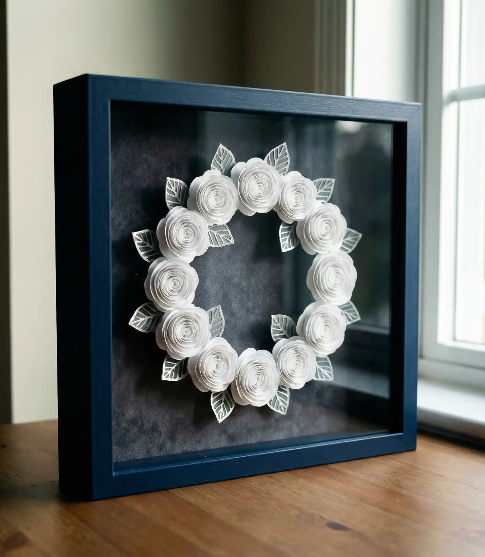 Rolled Paper Flower Art Display 1