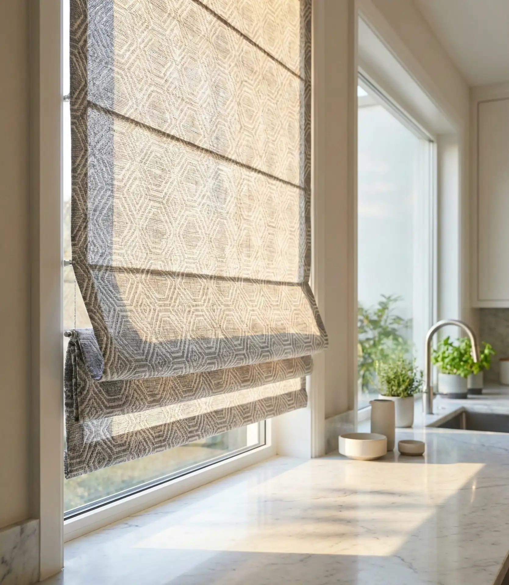 Roman Shades in a Bold Print 2