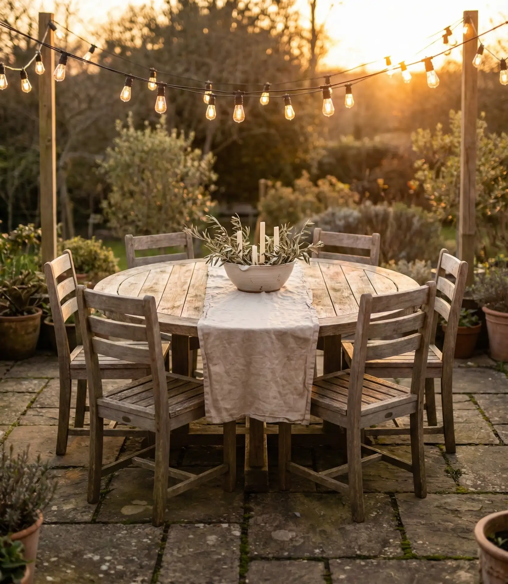 Round Farmhouse Gathering Table 1
