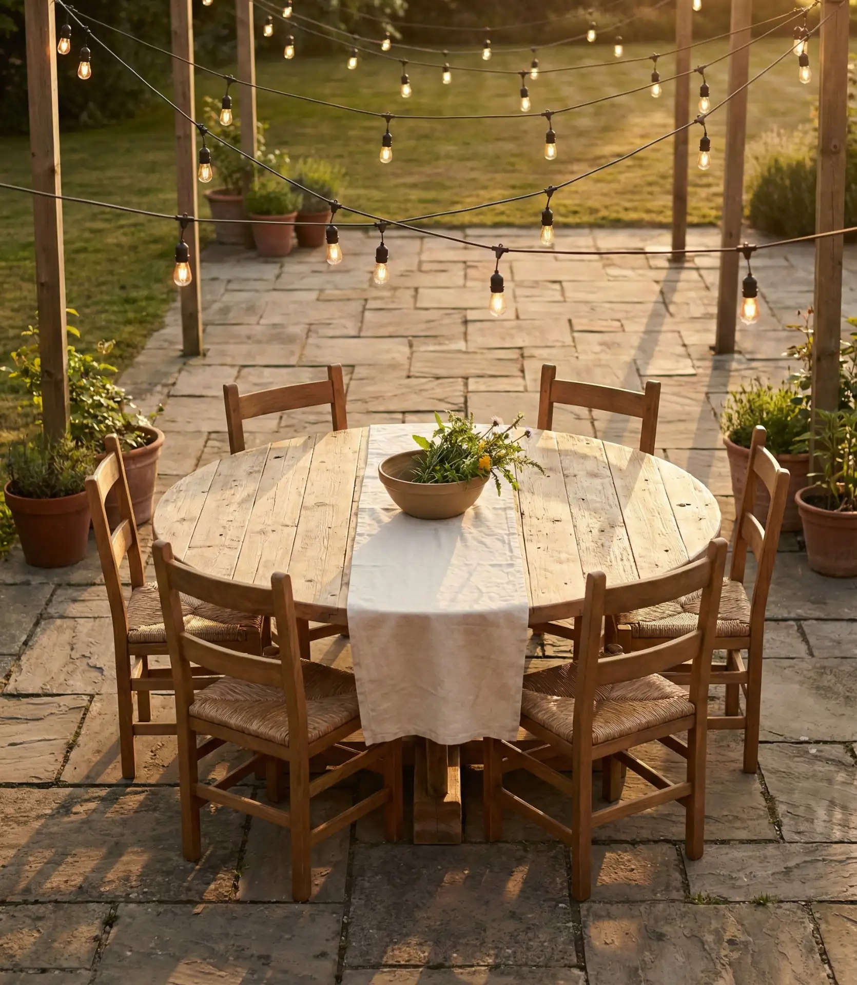 Round Farmhouse Gathering Table 2