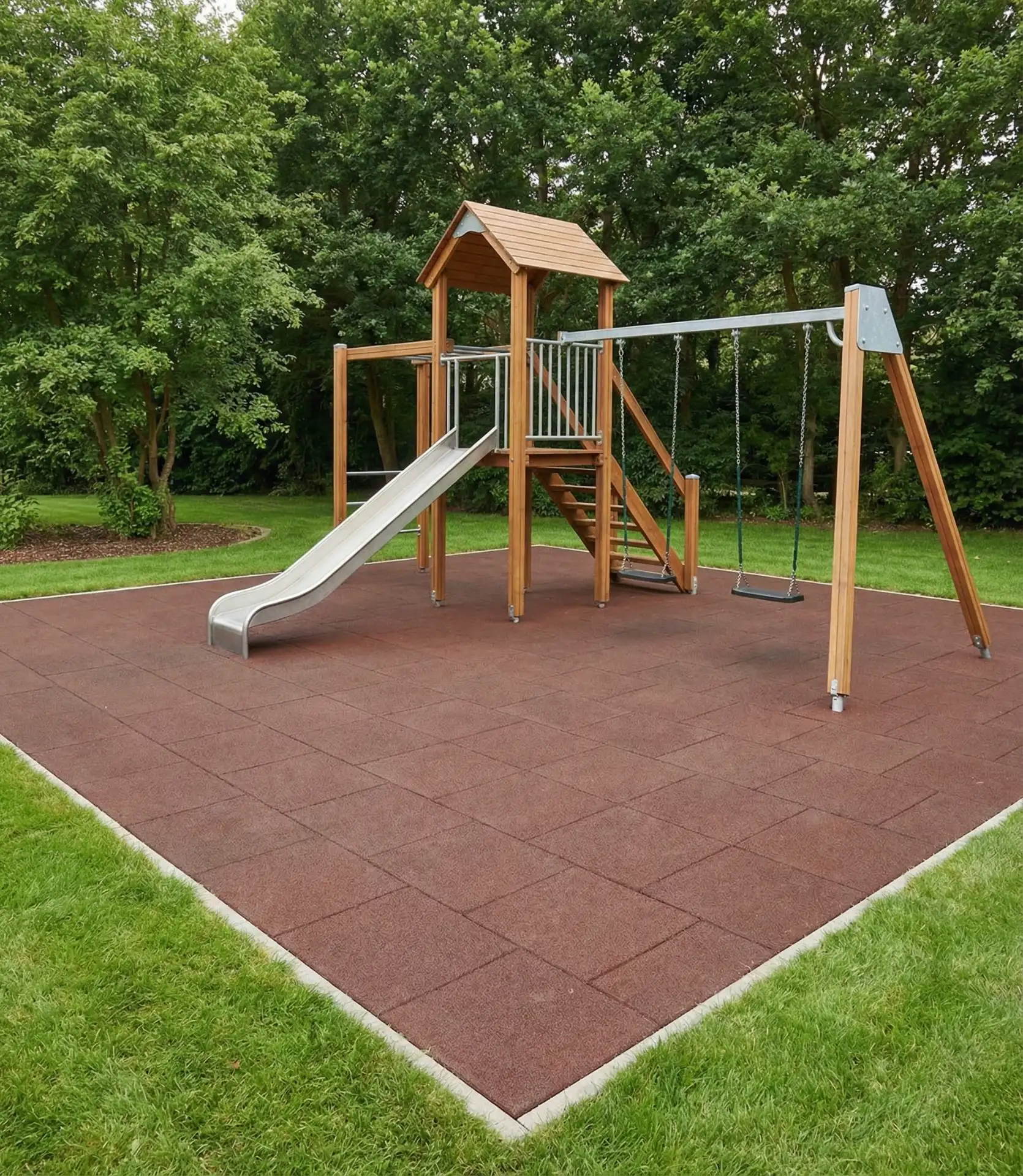 Rubber Flooring Safety Zones 1