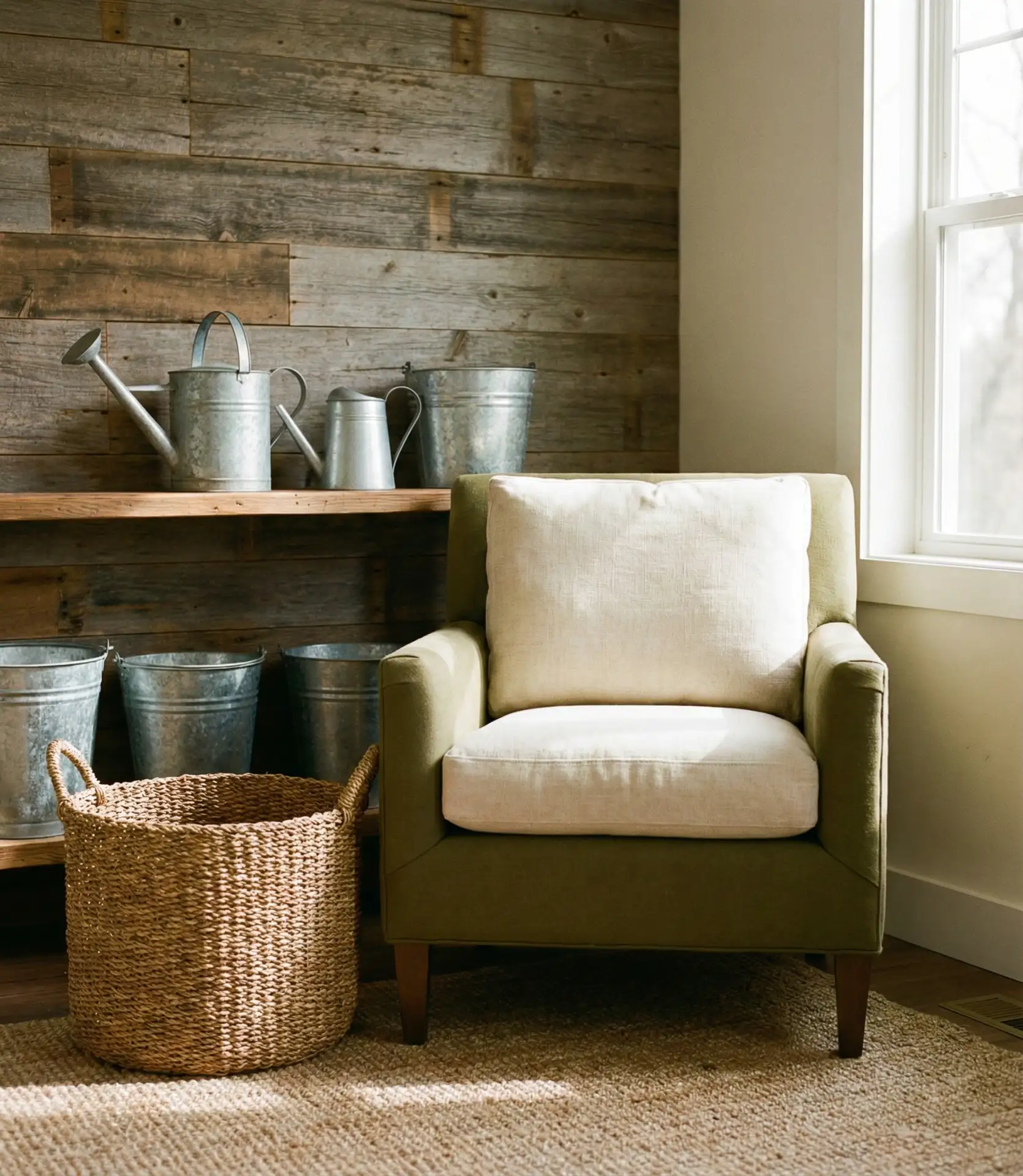 Rustic Green Farmhouse 1