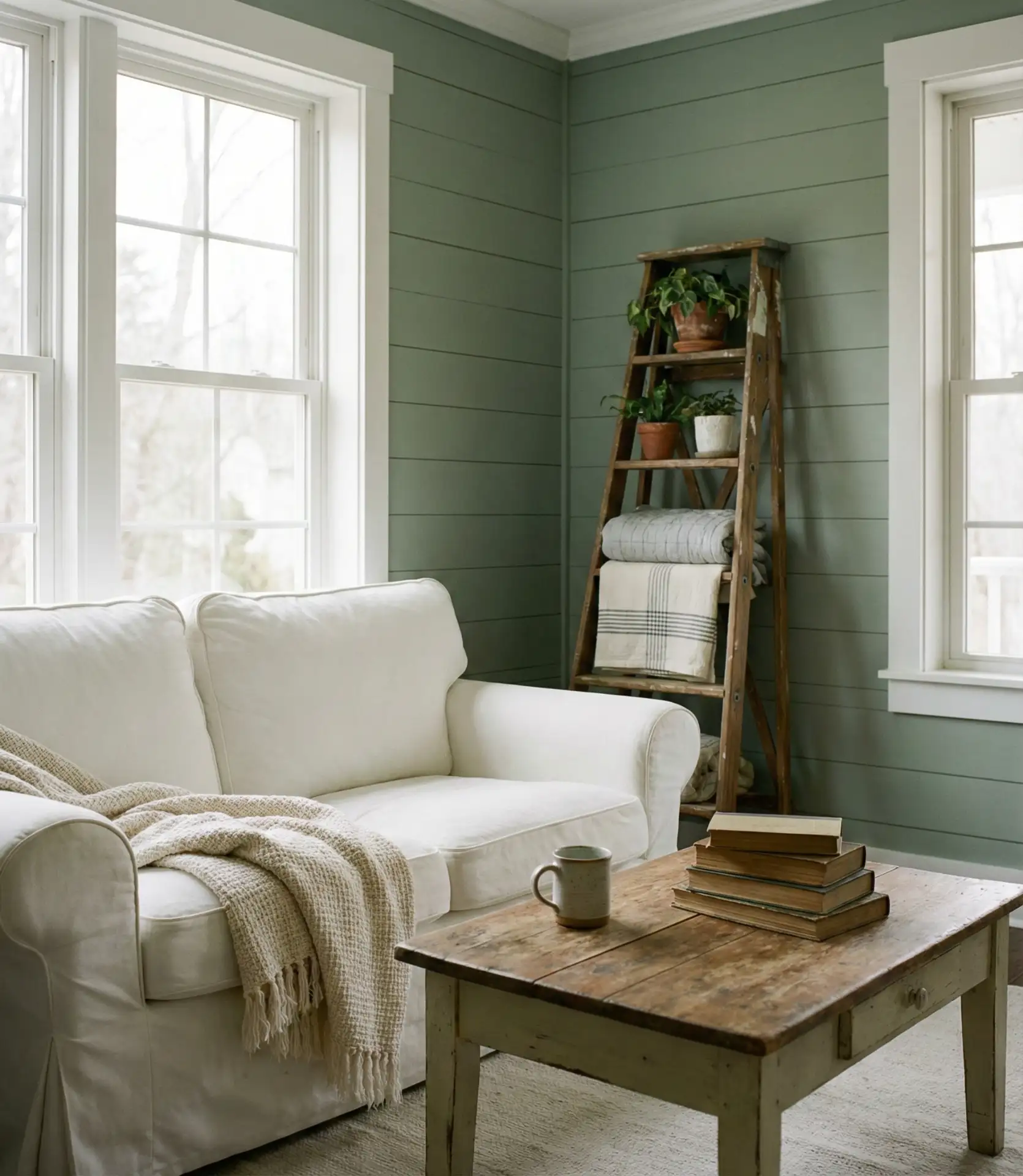 Rustic Green Farmhouse 2