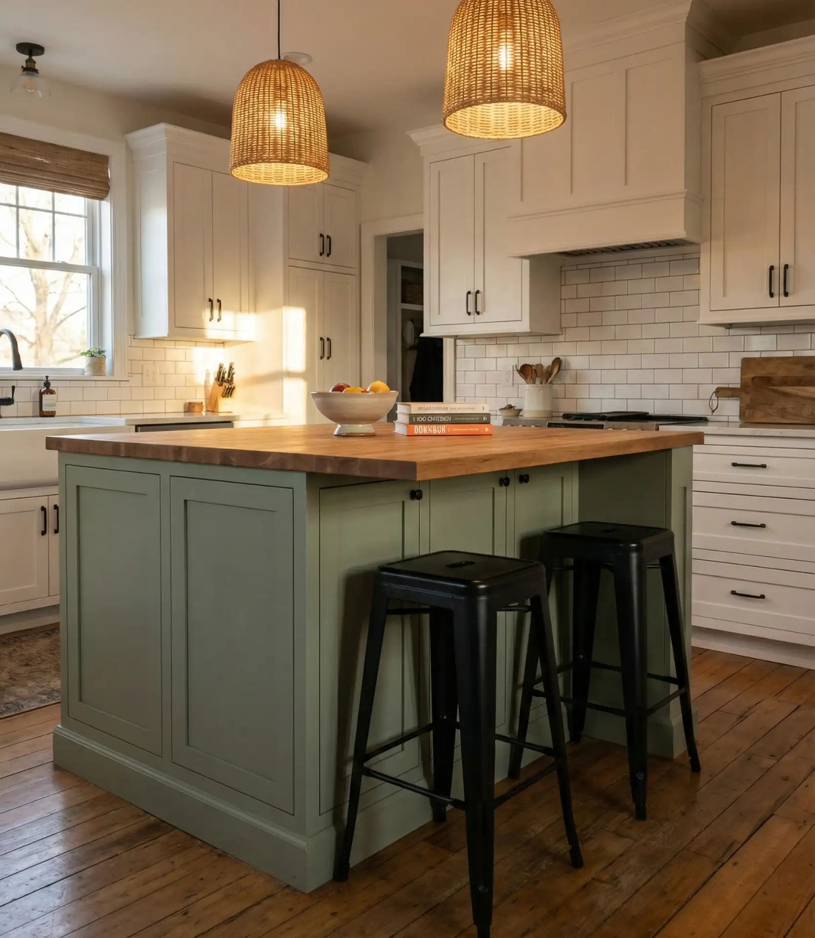 Sage Green Kitchen Island Focal Point 2