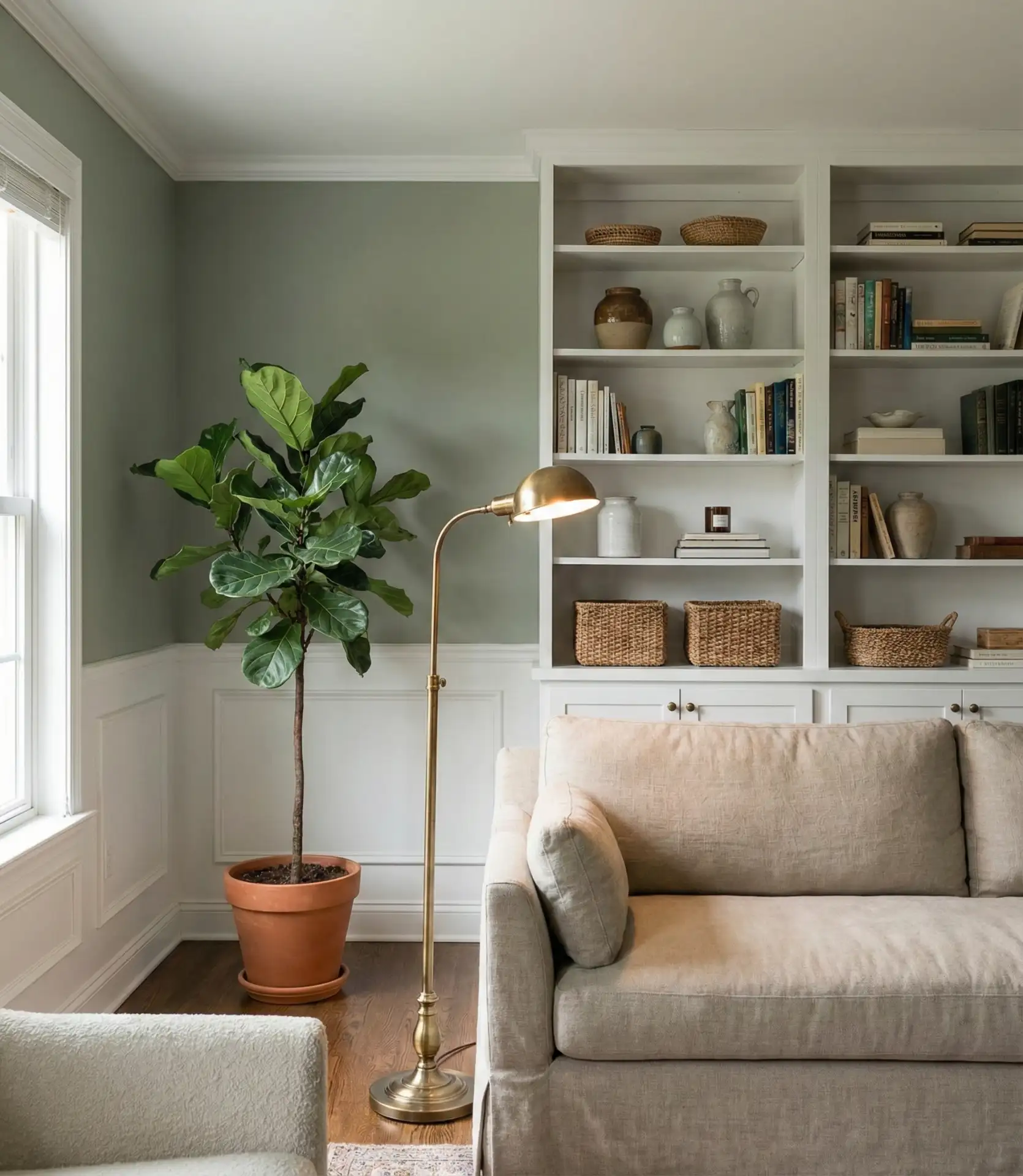 Sage Green and White Contrast 2