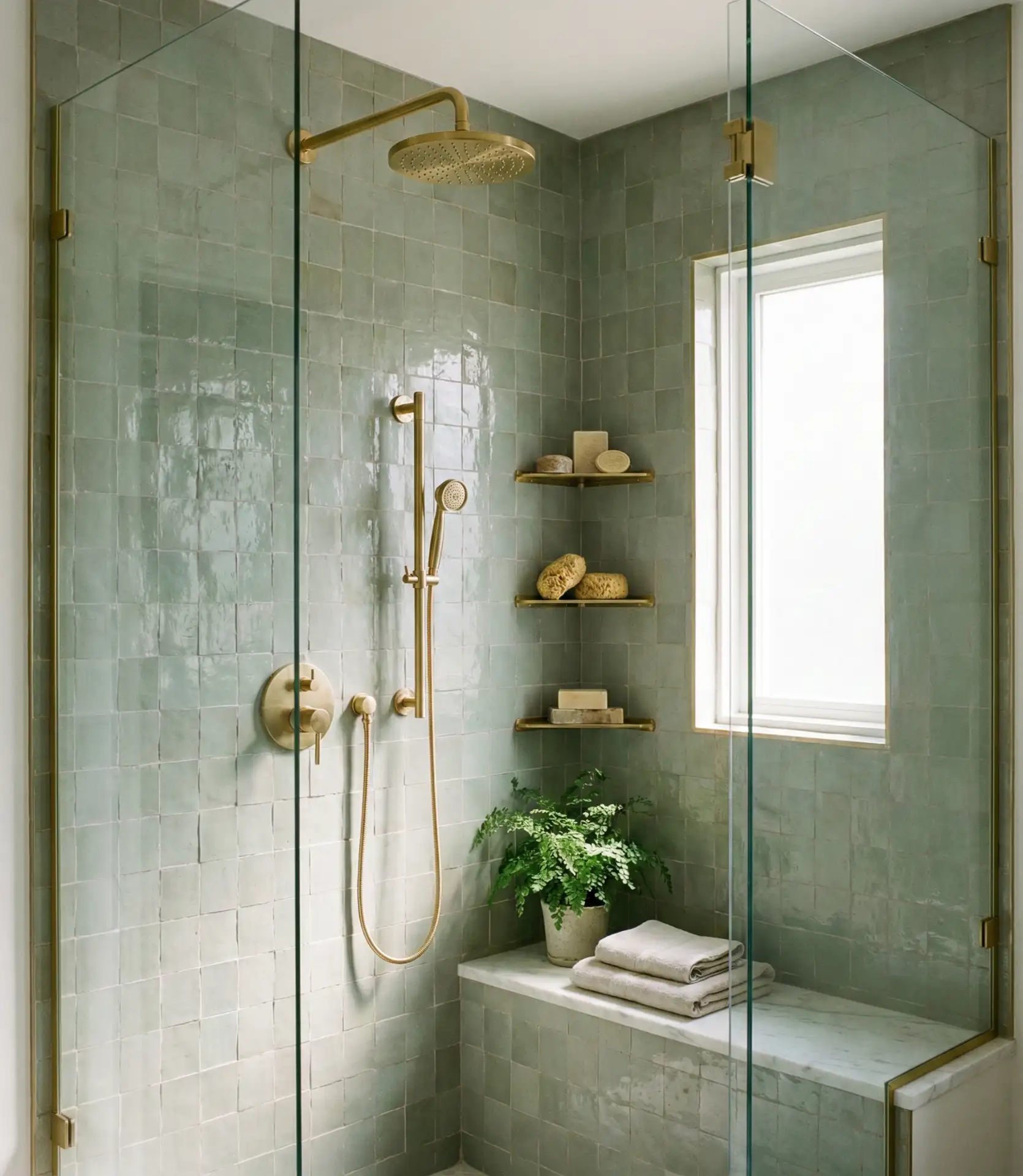 Sage Green with Brass Accents 2