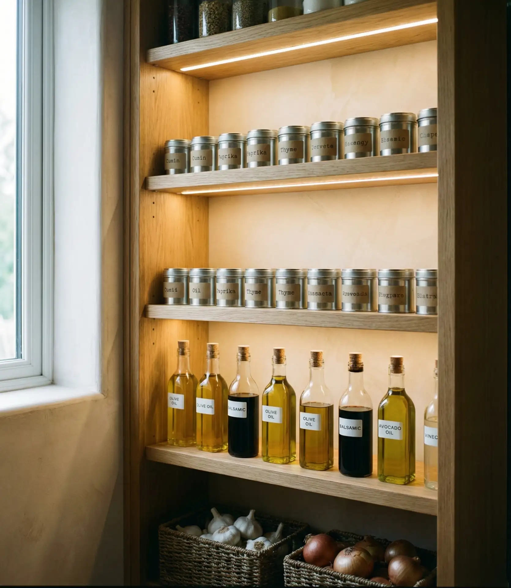 Shallow Pantry for Spices and Oils 1