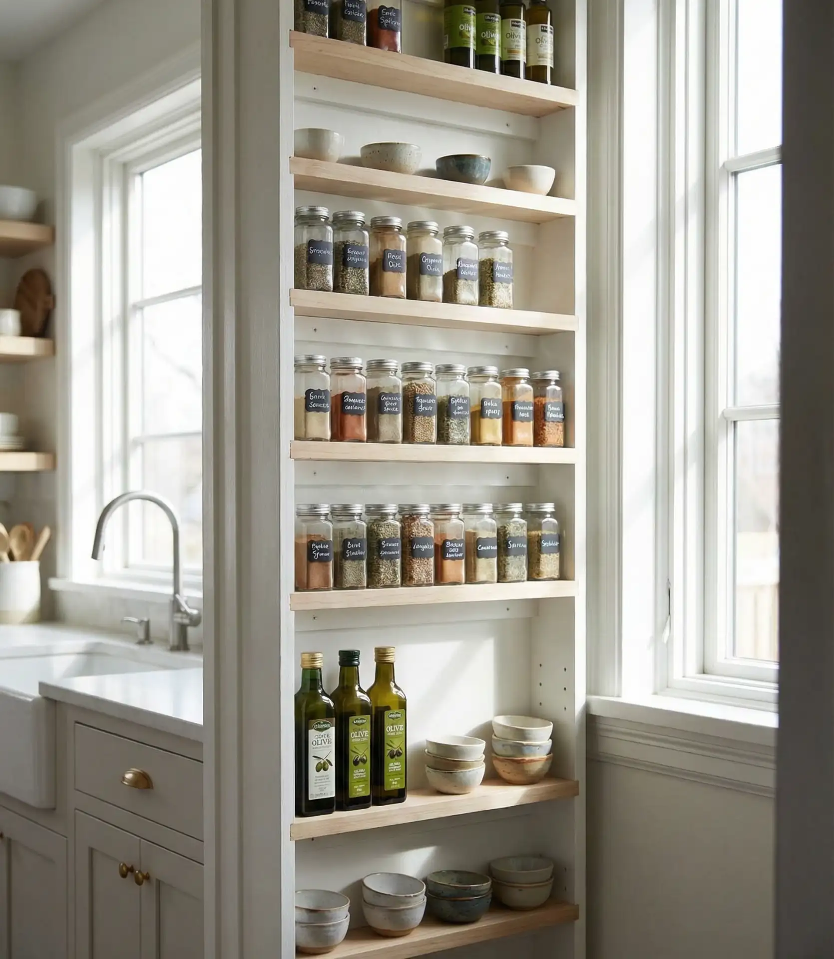 Shallow Pantry for Spices and Oils 2