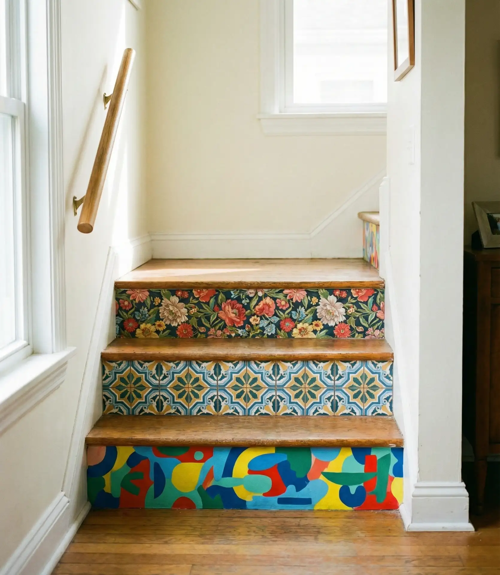 Short Staircase with Bold Pattern 2