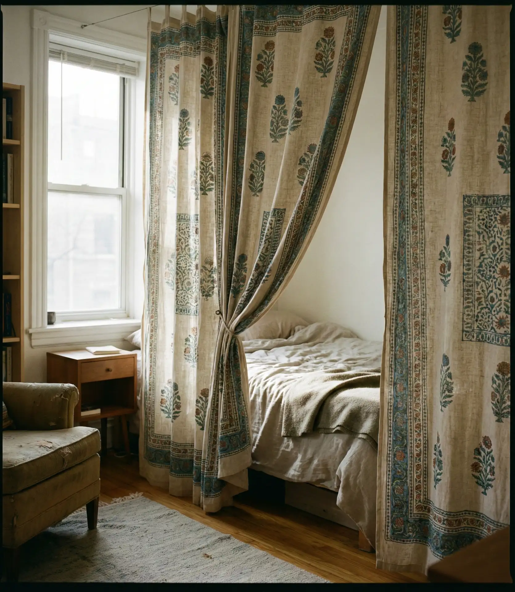 Shower Curtain as Room Divider 2