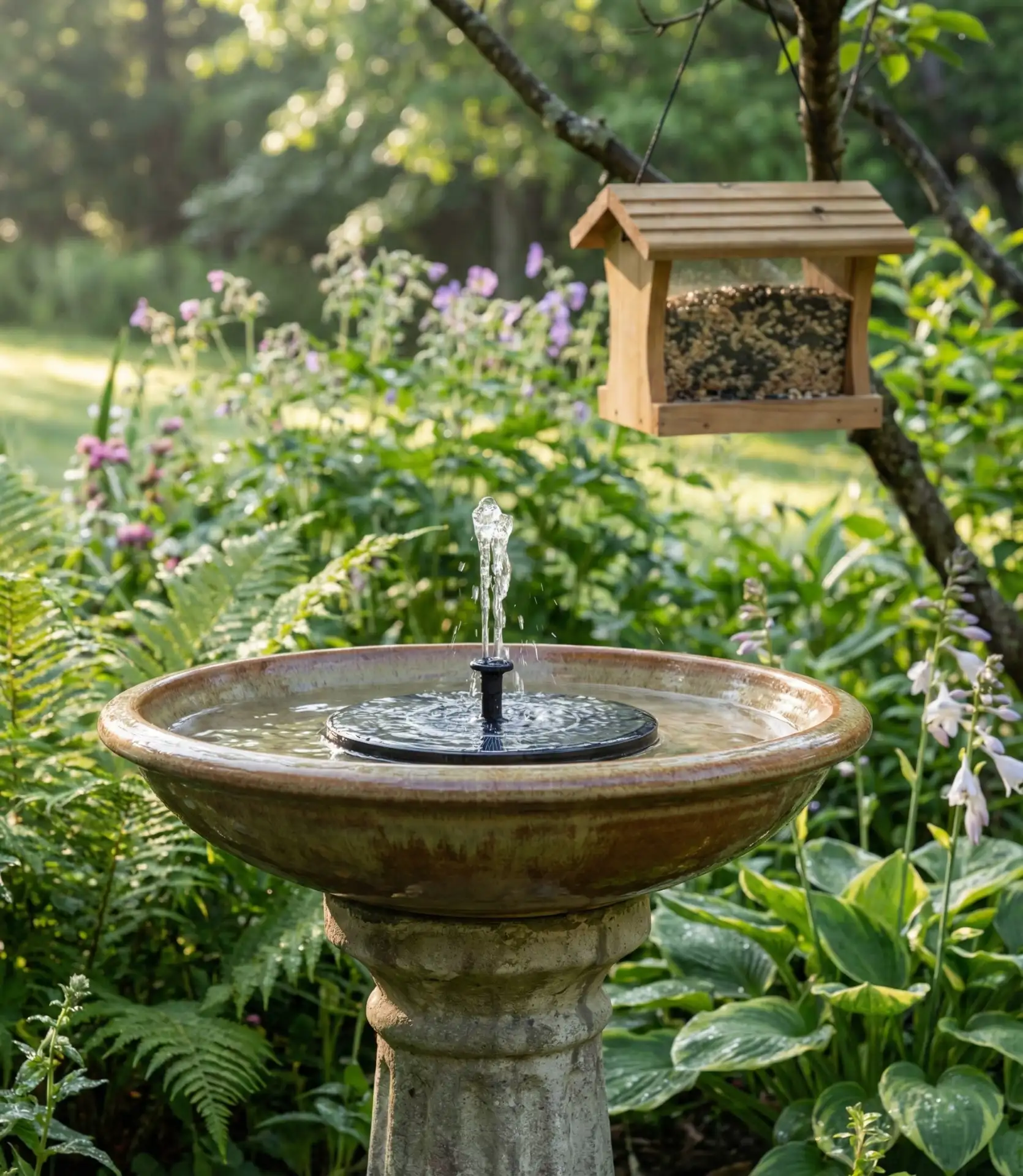 Simple Birdbath Fountain for Wildlife 1