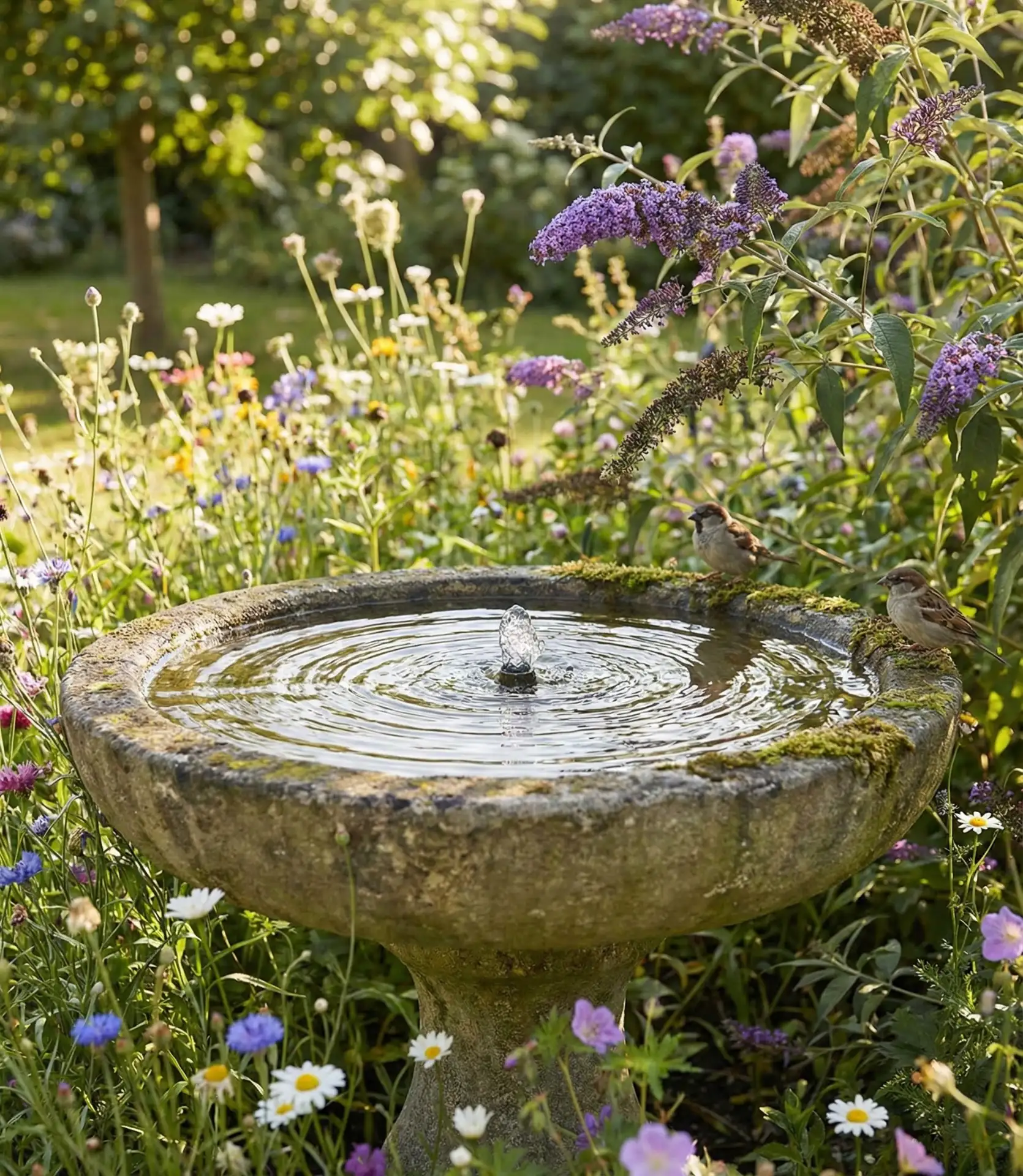 Simple Birdbath Fountain for Wildlife 2