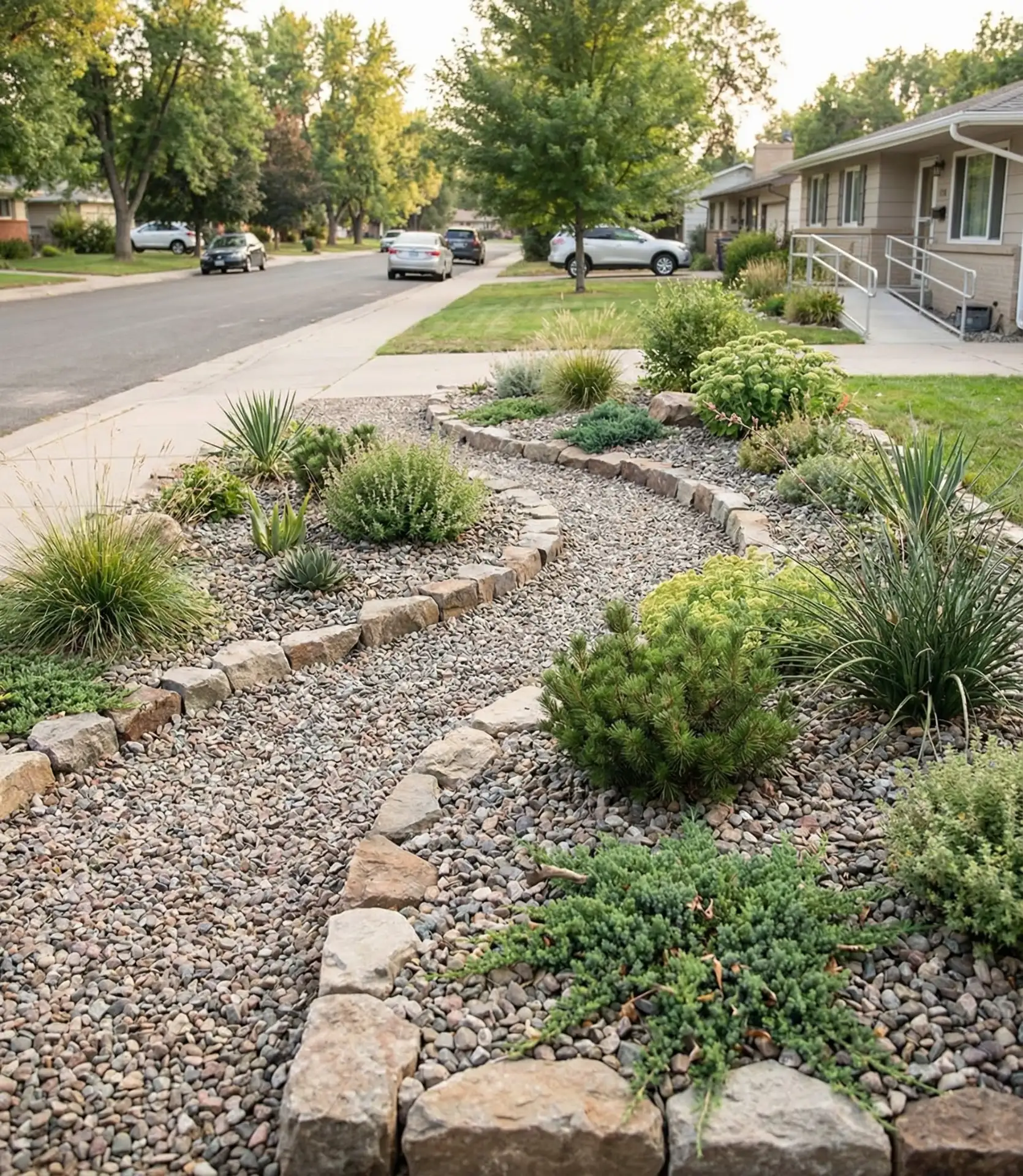 Simple Budget-Friendly Rock Mulch Beds 1