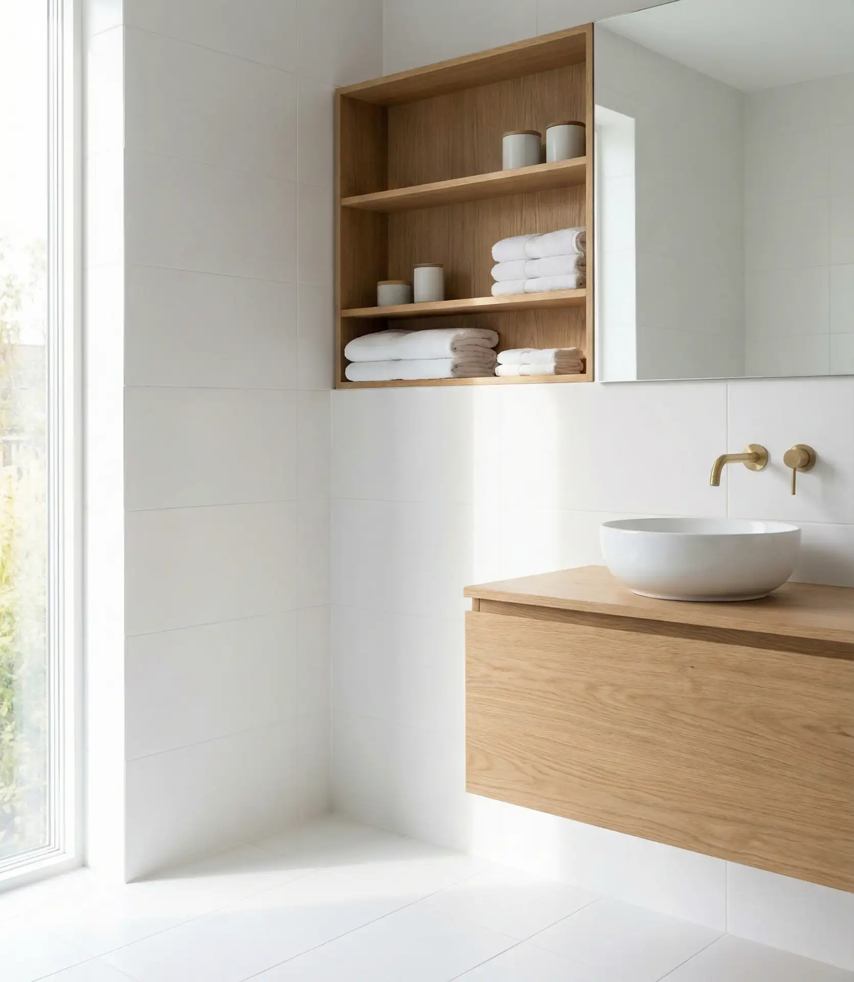 Simple White with Natural Wood Warmth 1