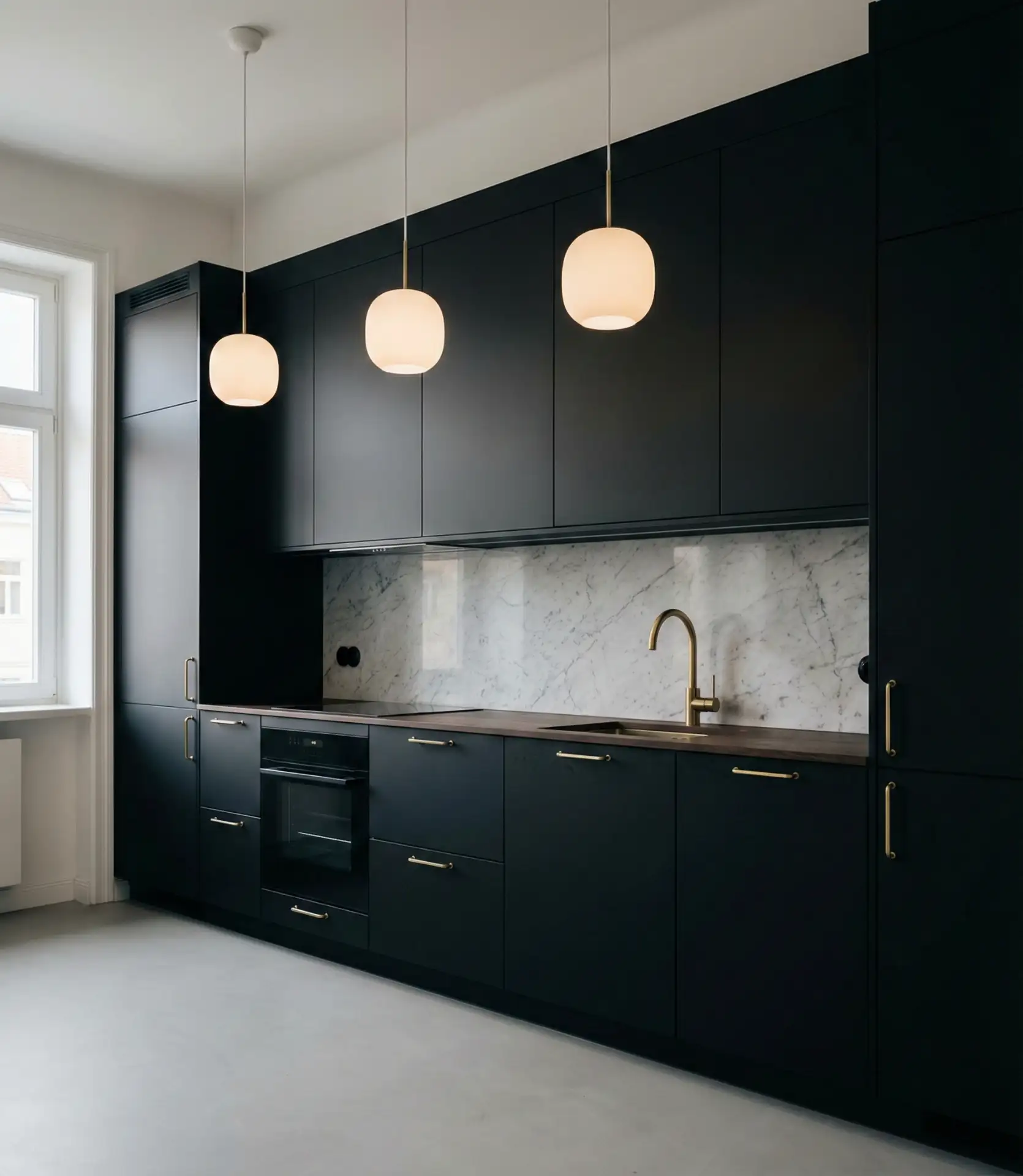 Single Wall Layout for Studio Living 1