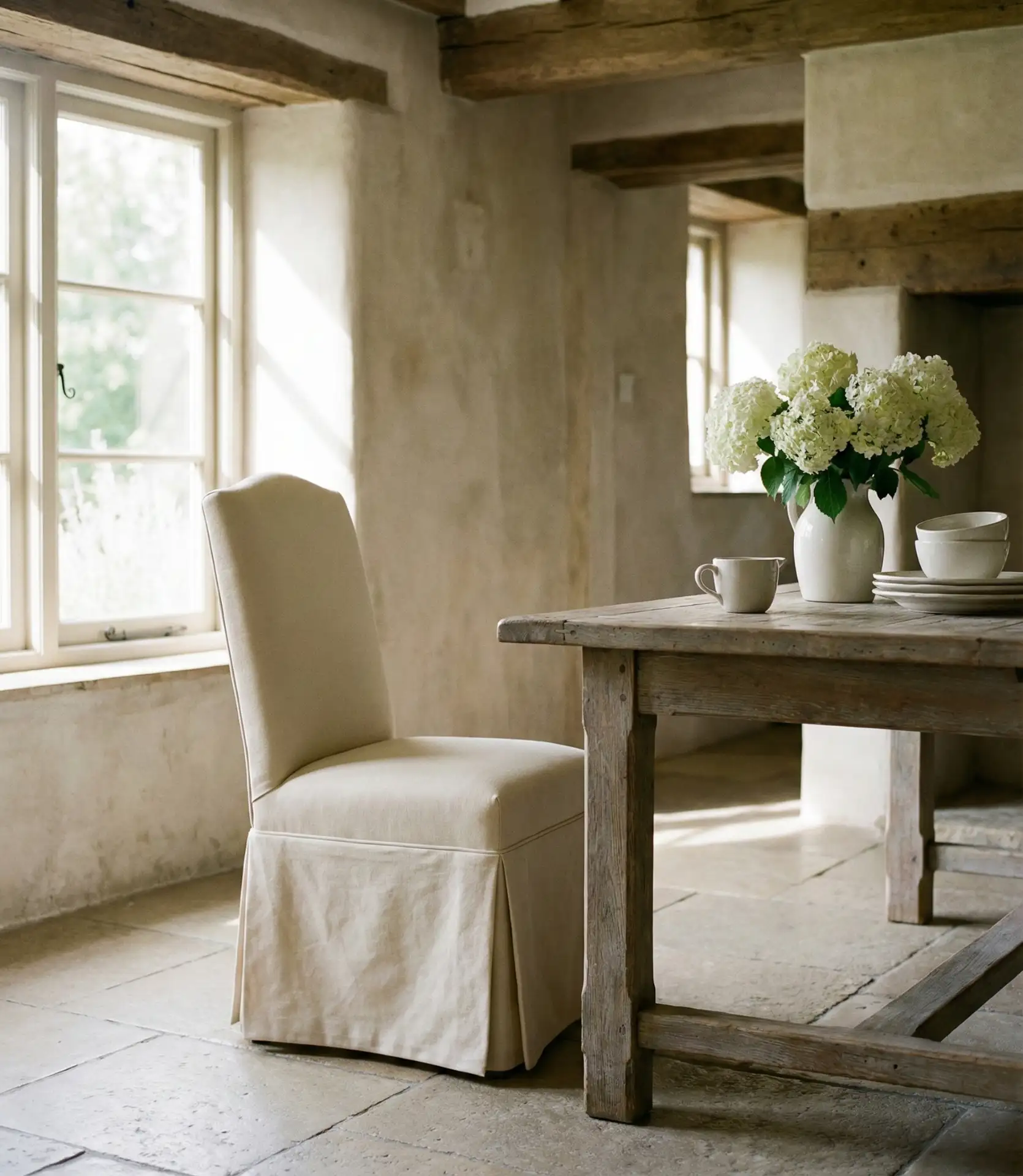 Skirted Dining Chairs with Fabric Details 1