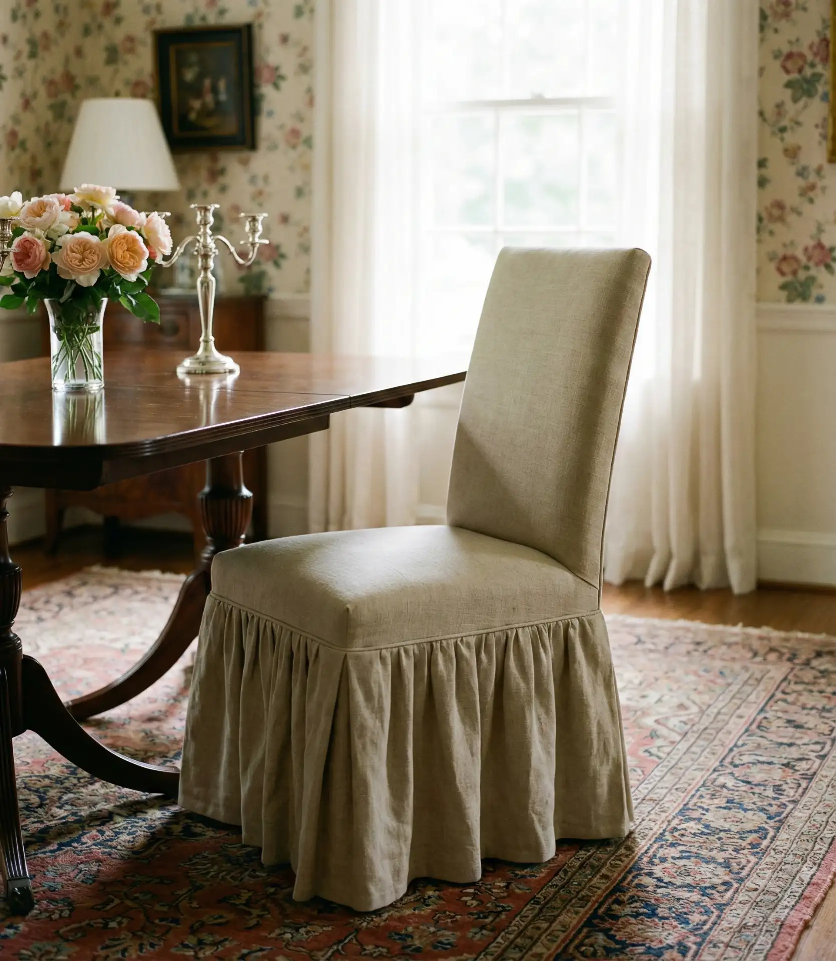 Skirted Dining Chairs with Fabric Details 2