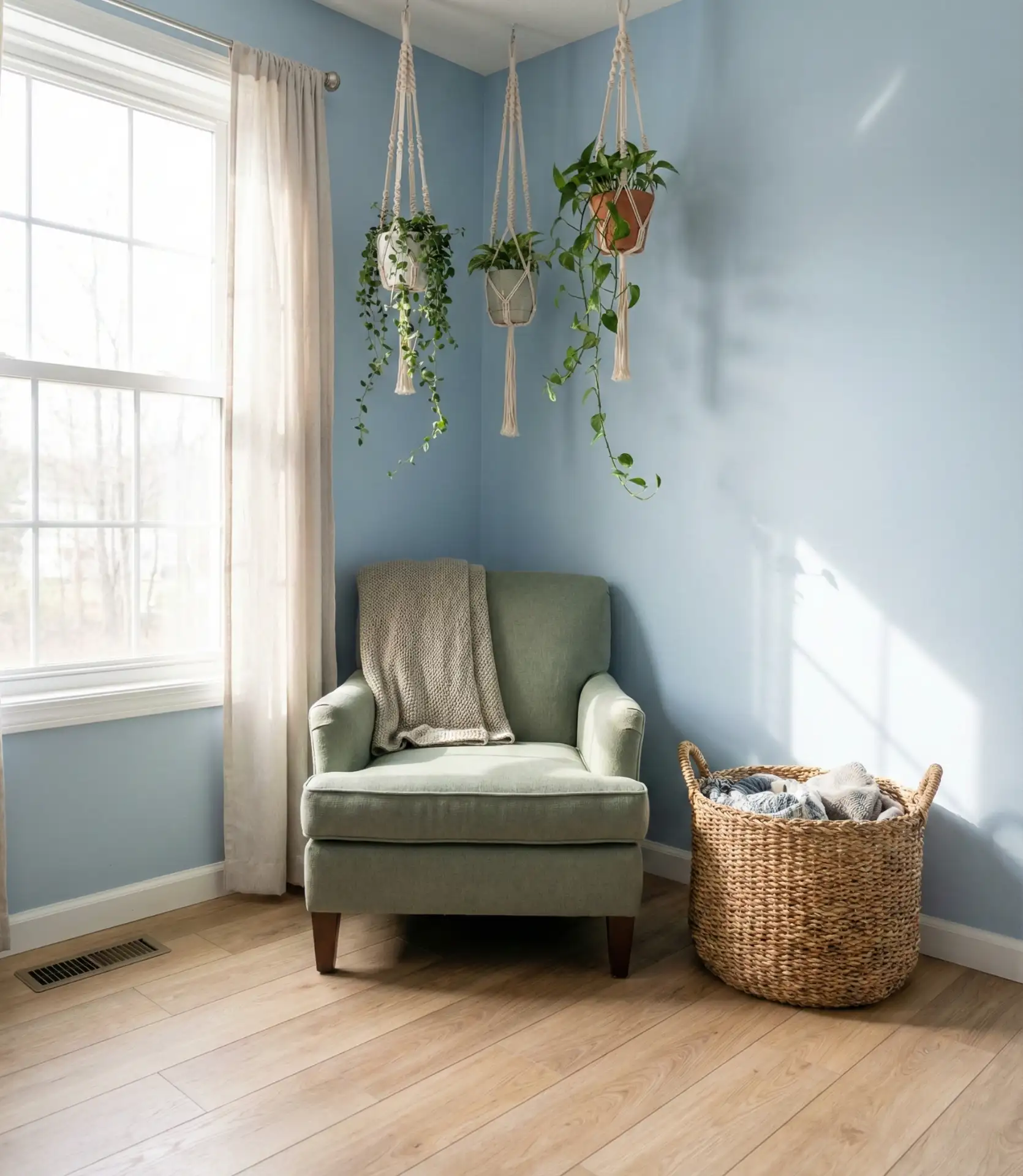 Sky Blue with Green and Botanical Accents 2