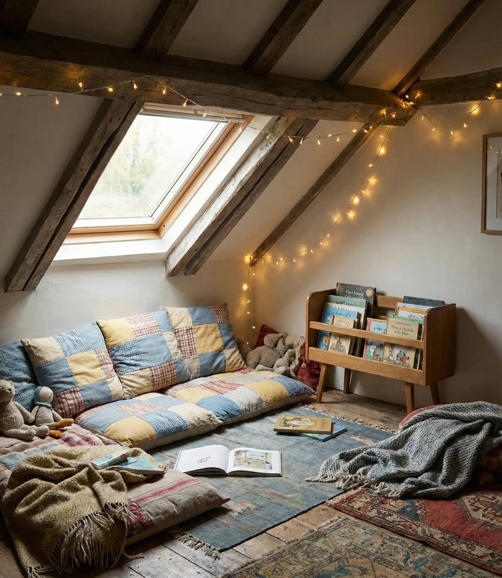Slanted Ceiling Reading Nook for Kids 1