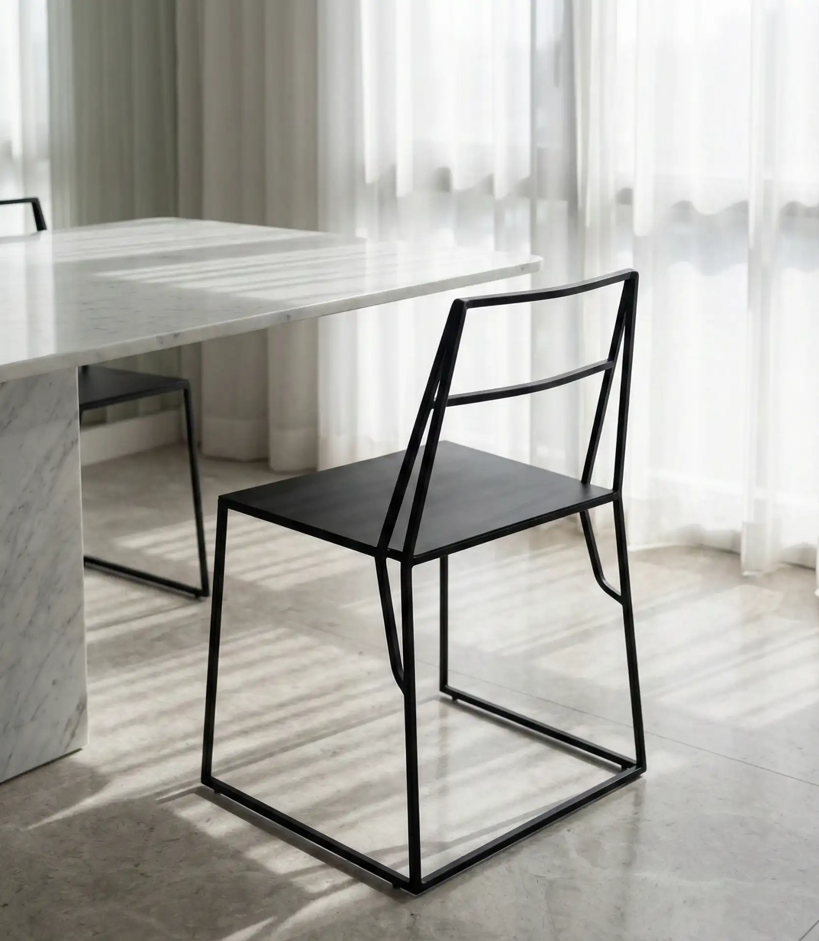 Sleek Black Dining Chairs with Minimalist Lines 1