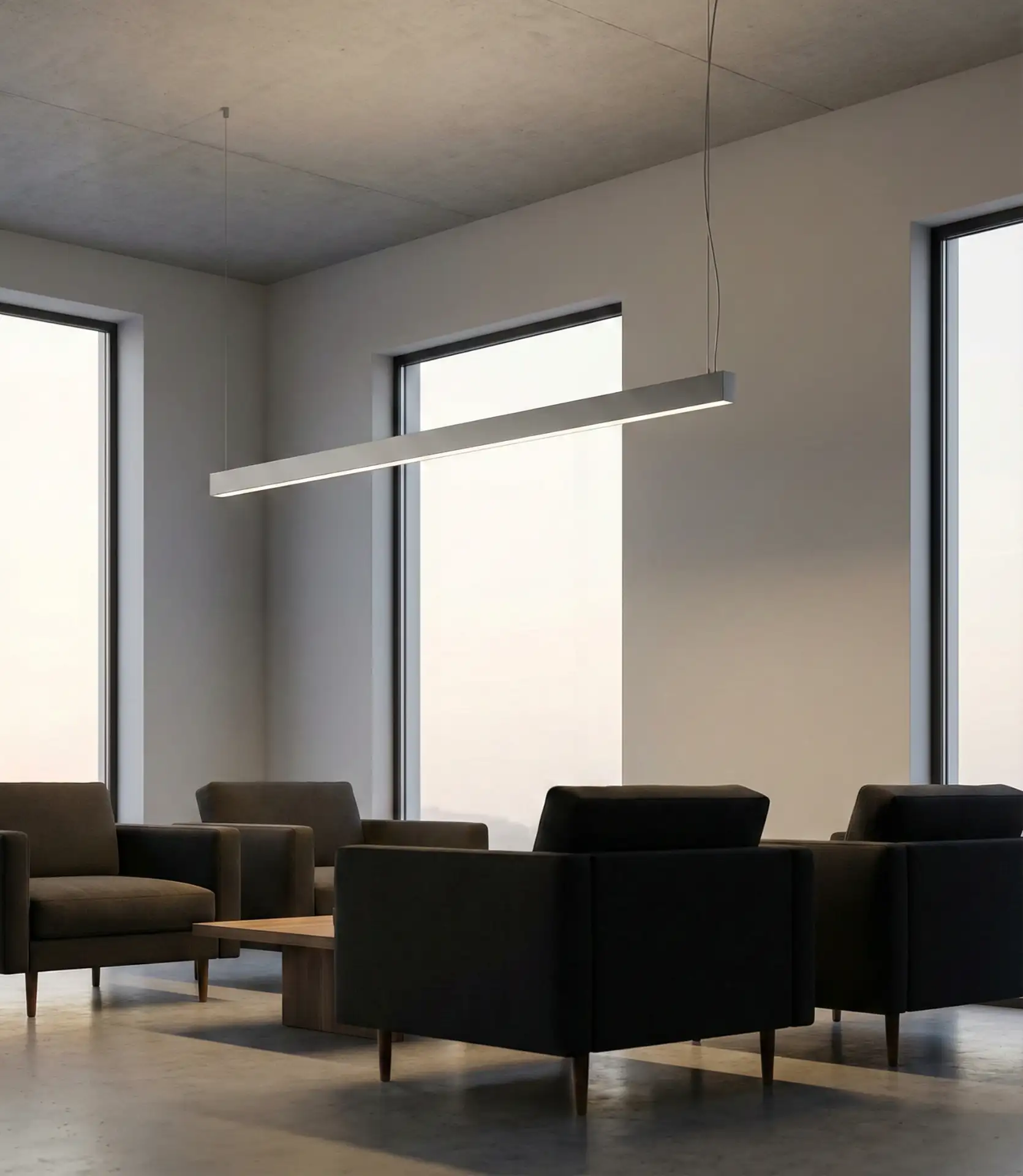 Sleek Linear Suspension for Modern Dining Zones 1