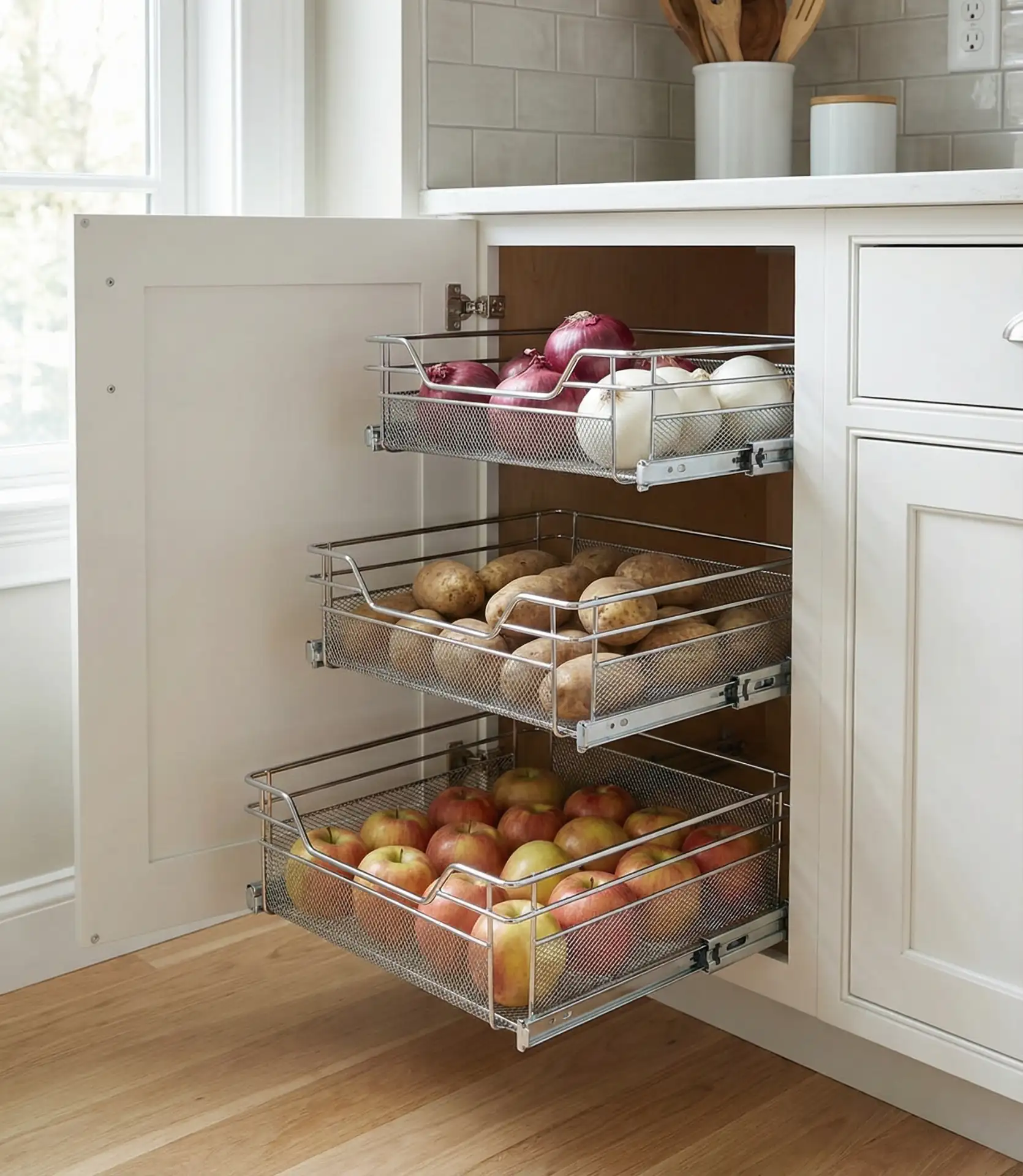 Sliding Basket Systems for Produce Storage 1