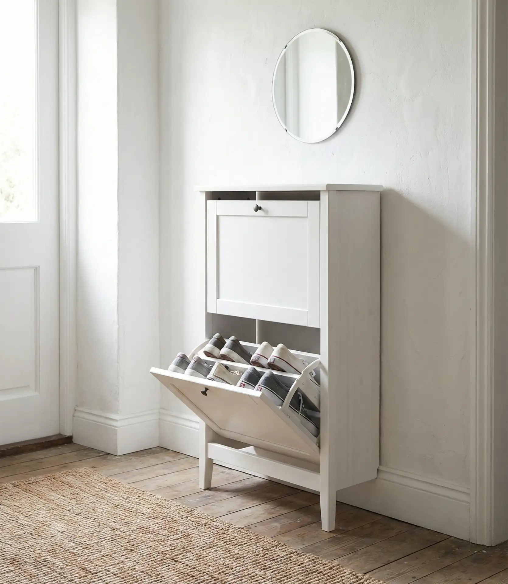 Slim Shoe Cabinet in the Entryway 1