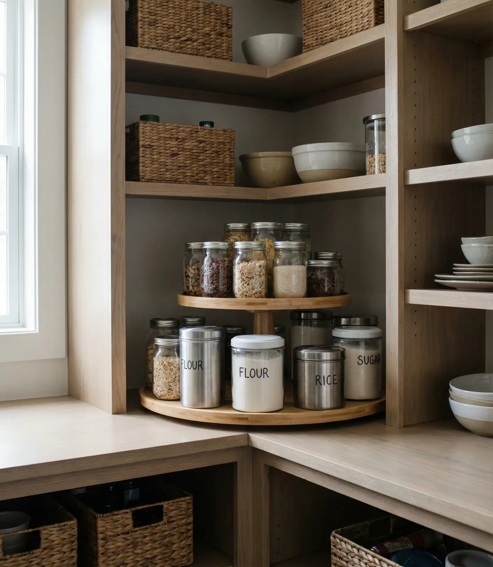 Small Corner Pantry with Lazy Susan 1