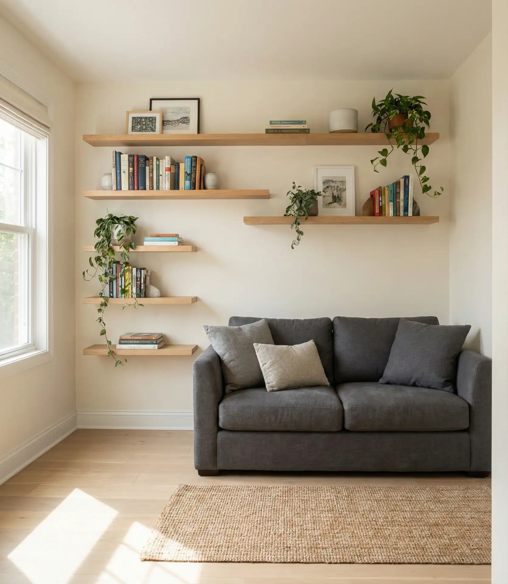 Small Space Ingenuity with Wall-Mounted Shelving 1