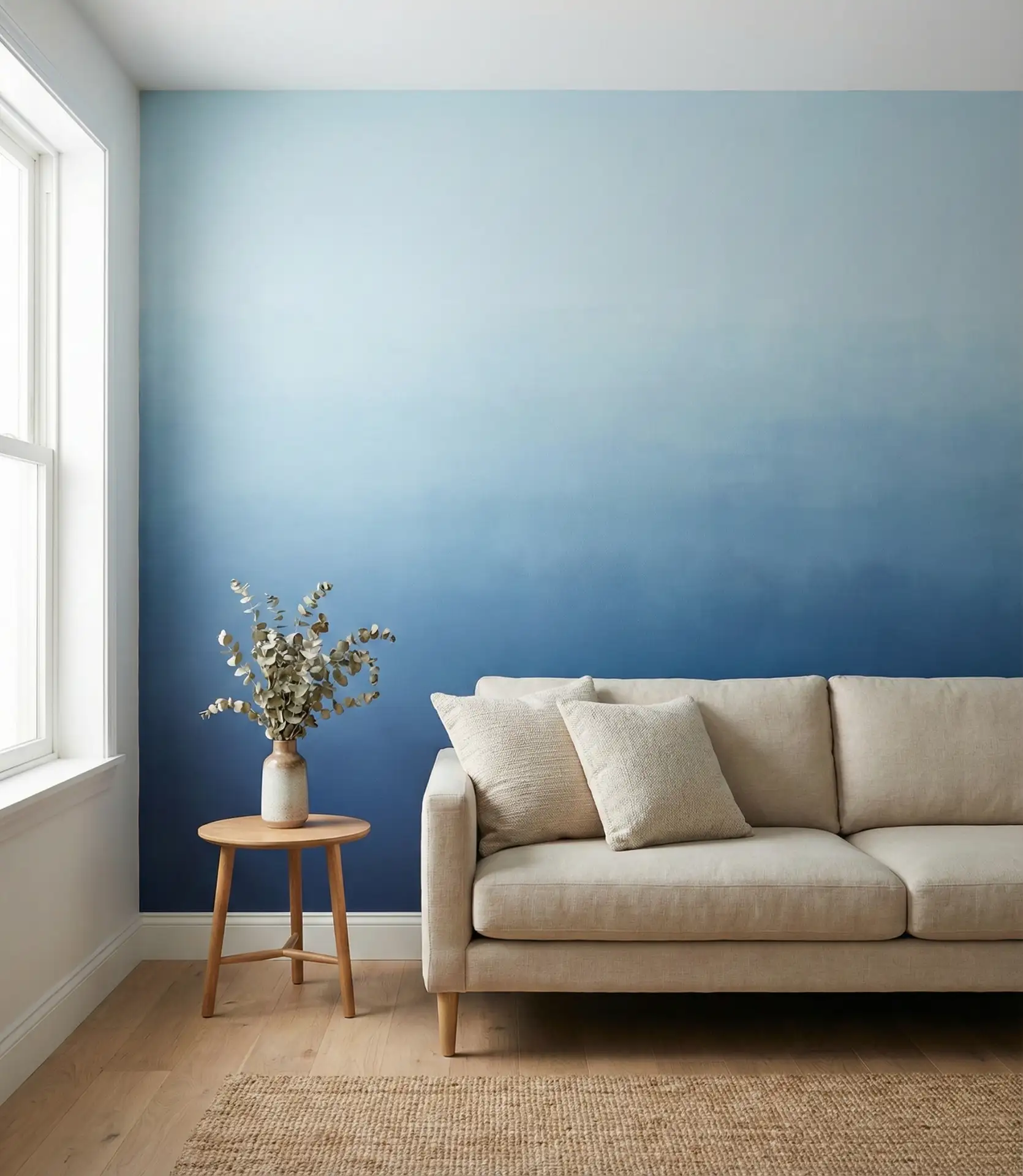Soft Blue Ombré Walls 2