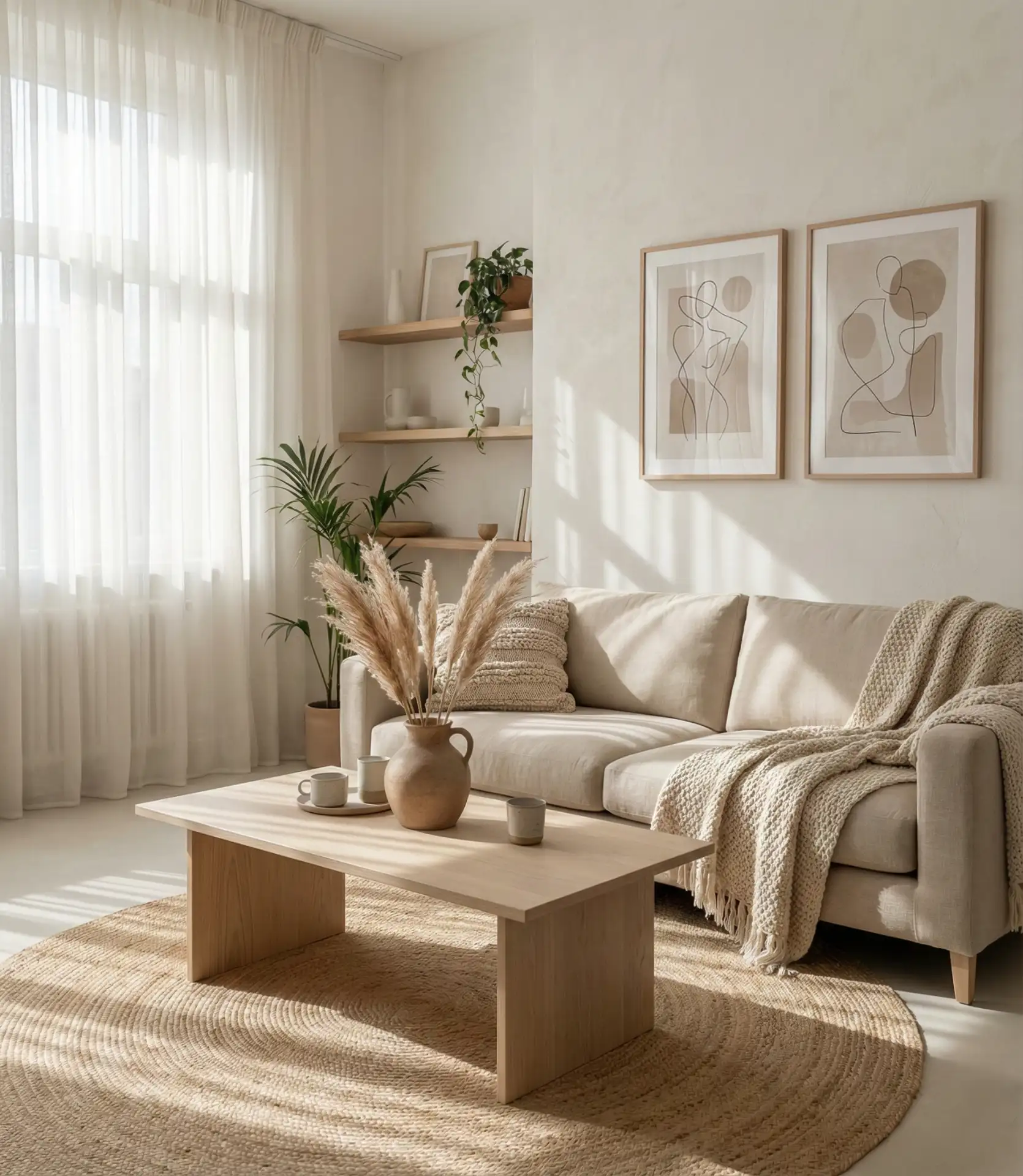 Soft Japandi Serenity with Natural Textures 1