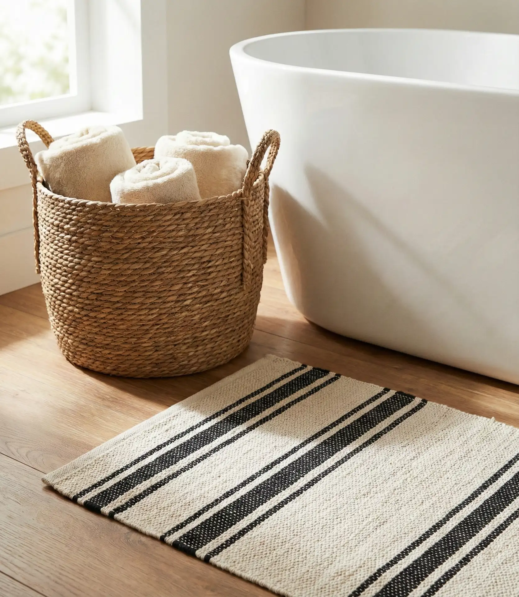 Soft Linen Textures and Woven Baskets 1