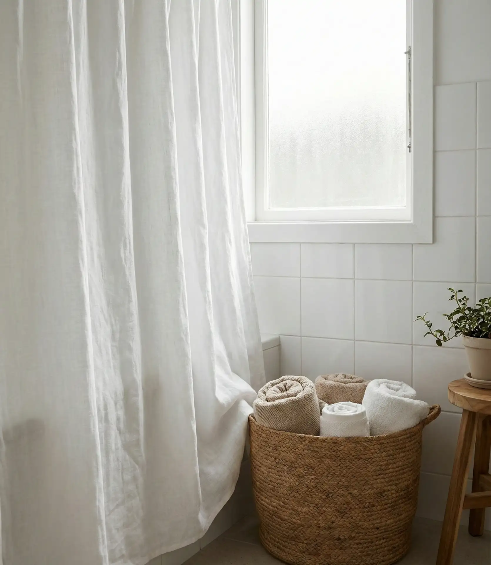 Soft Linen Textures and Woven Baskets 2