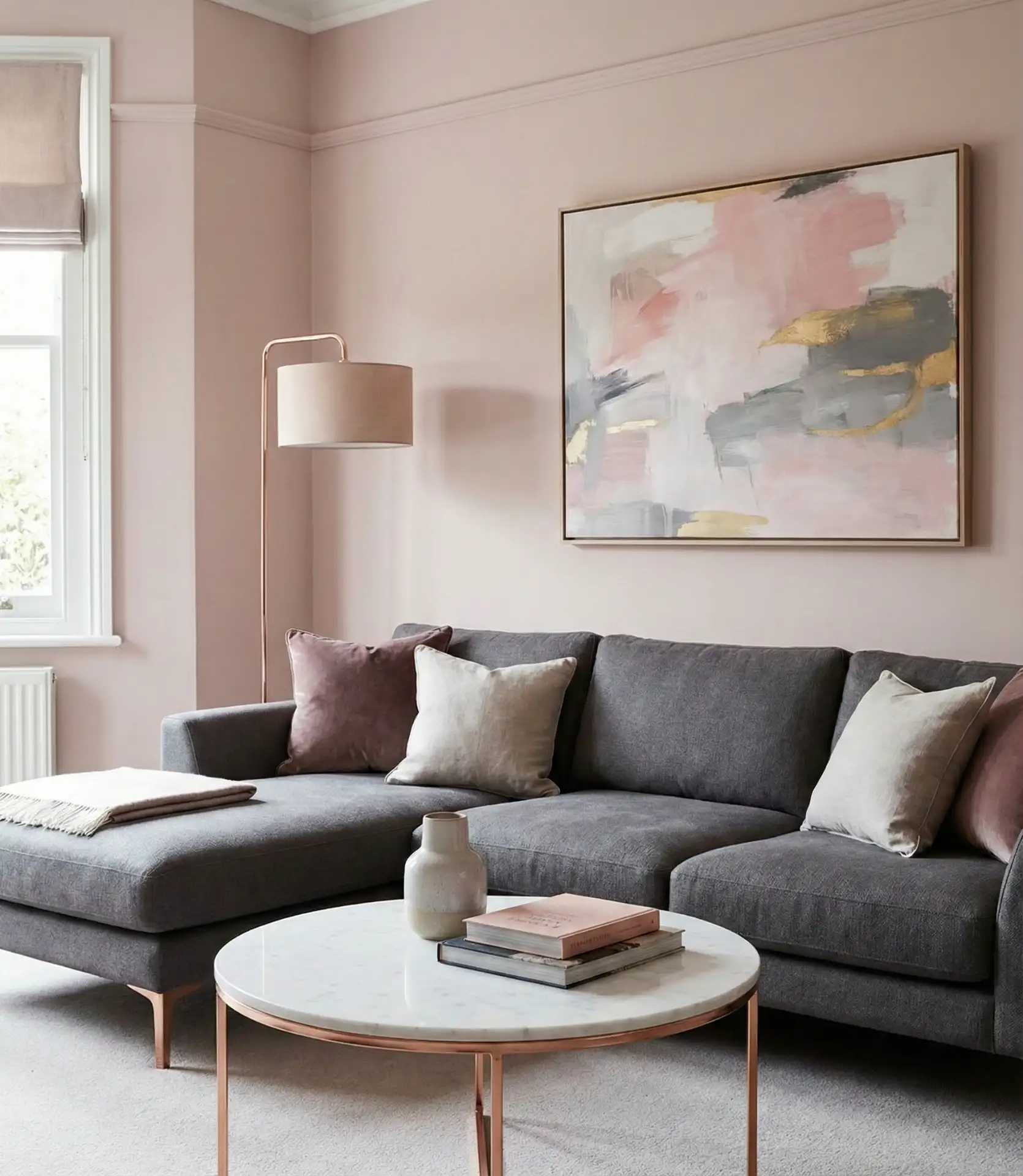 Soft Pink and Charcoal 1