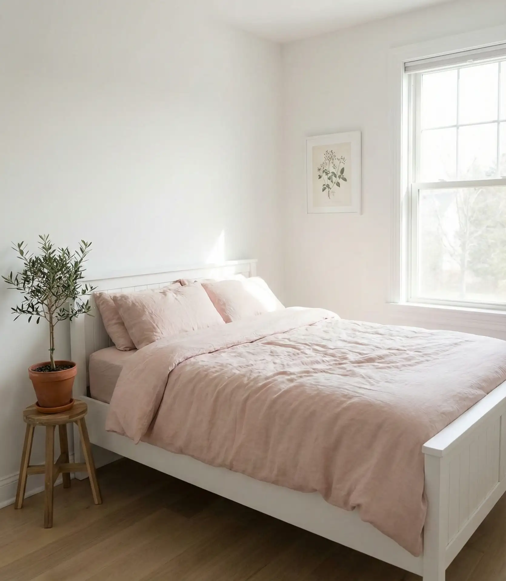 Soft Pink and White for a Modern, Airy Bedroom 1