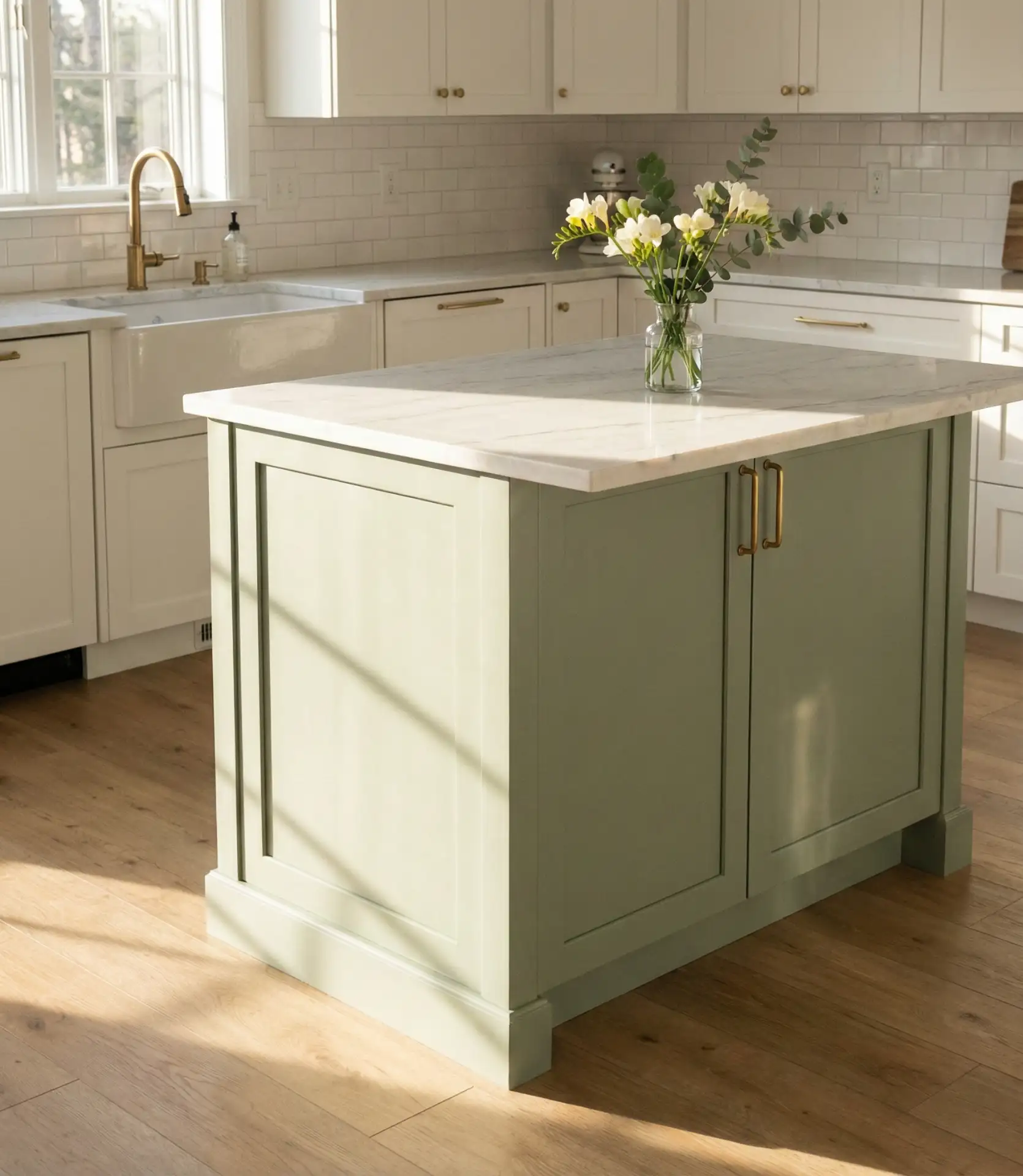 Soft Sage and White Combination 2