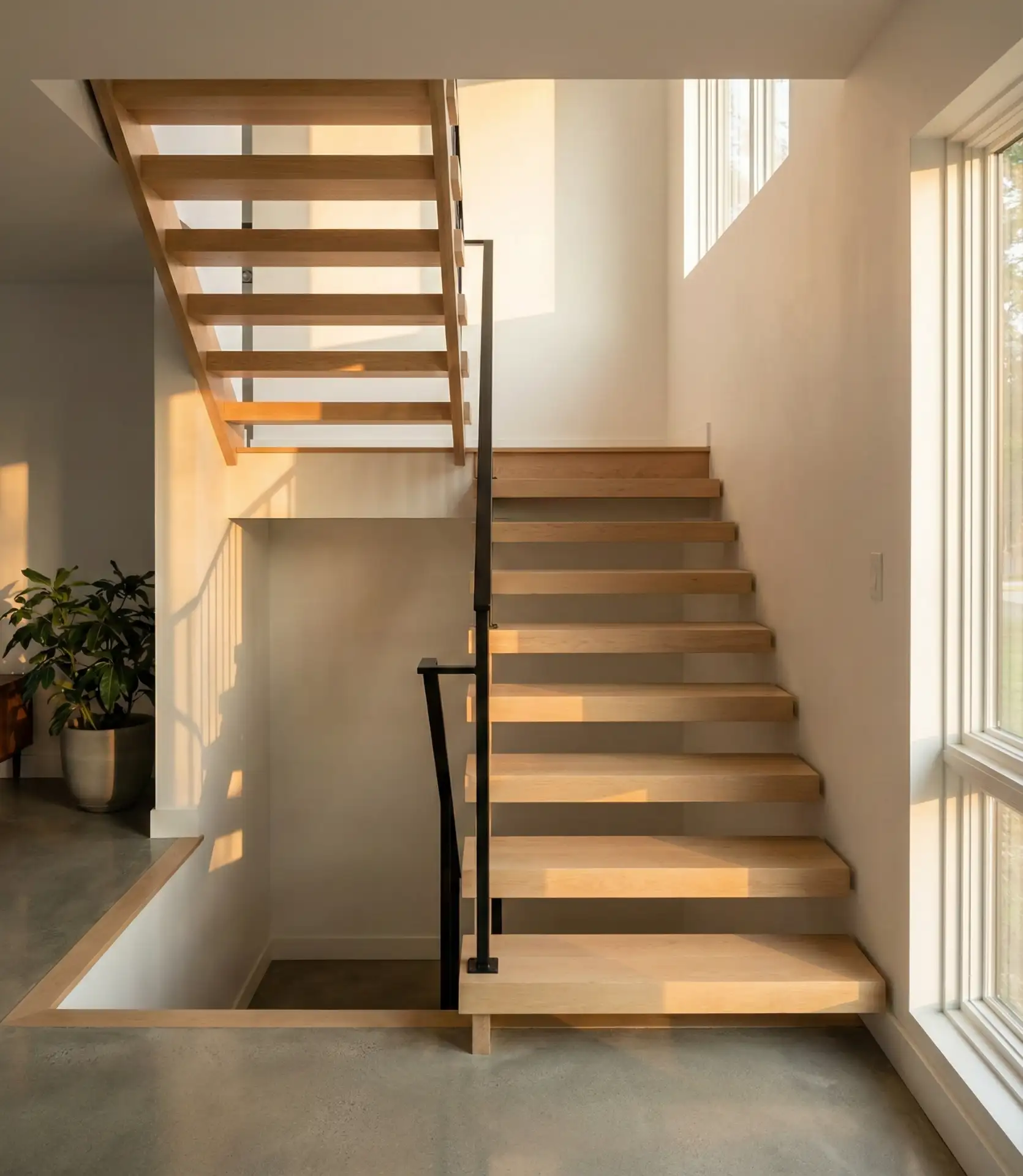 Split Level Entry with Open Risers 1