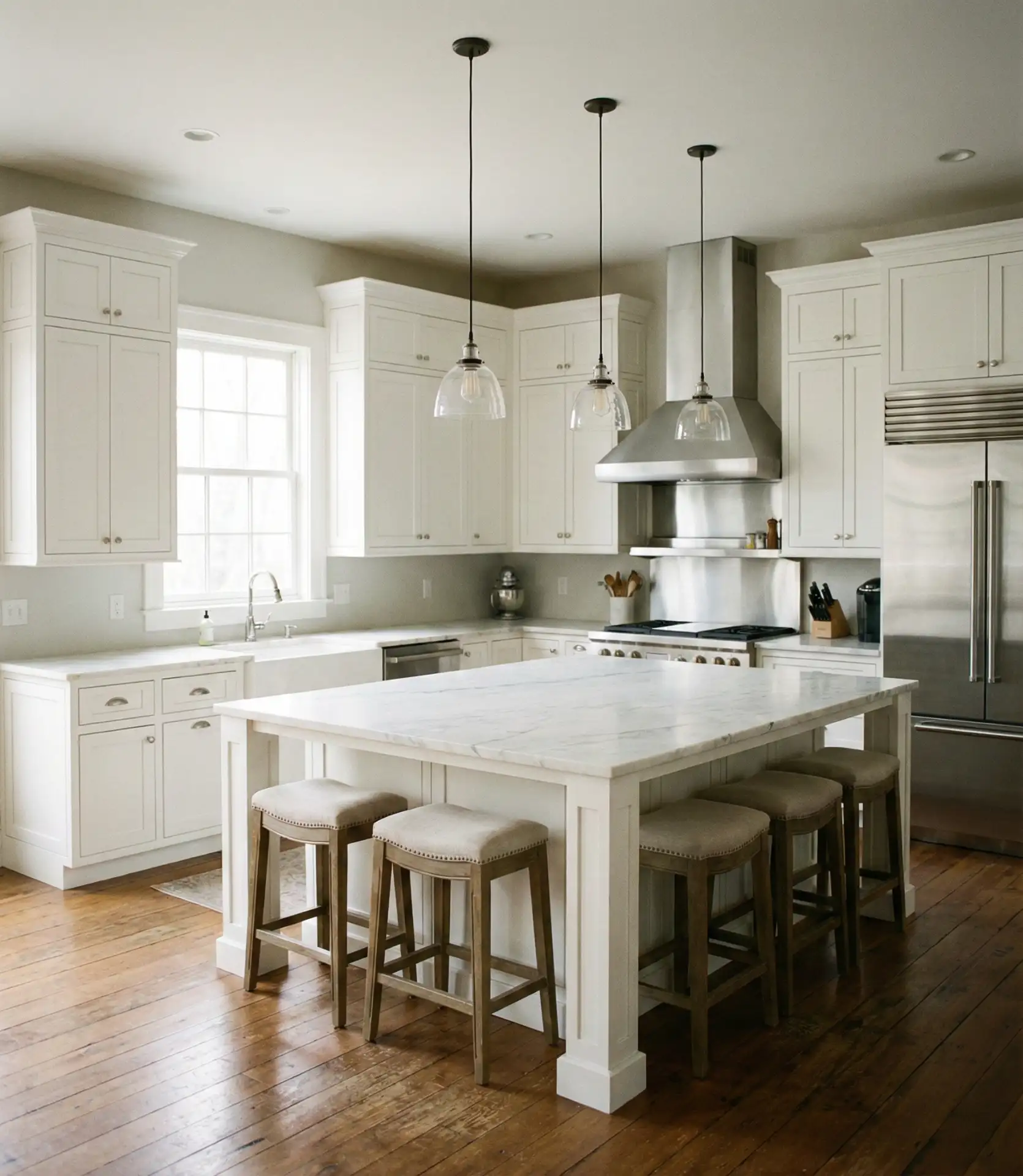 Square Kitchen with Central Island 2