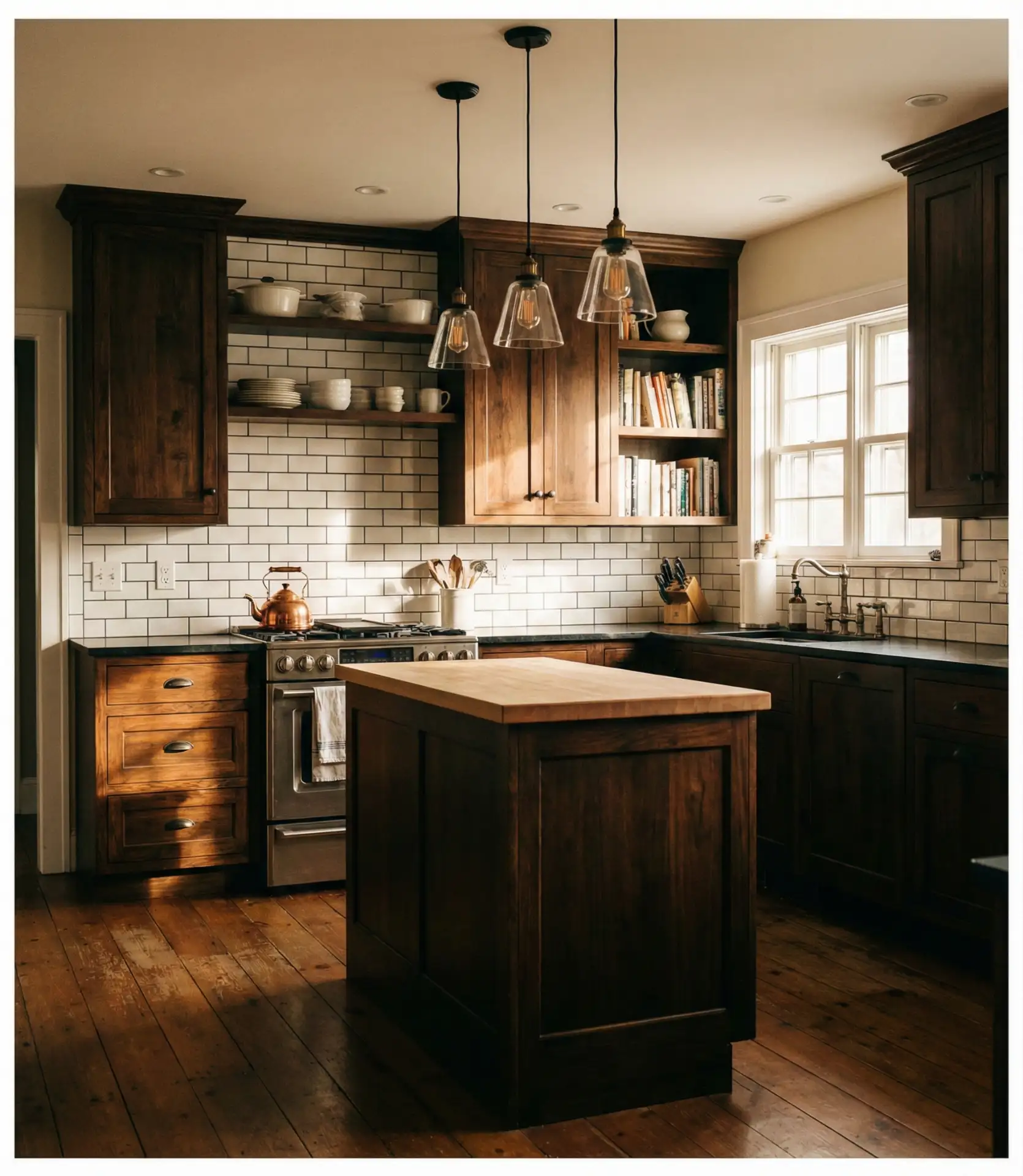 Stained Black Cabinets for a Softer Look 2