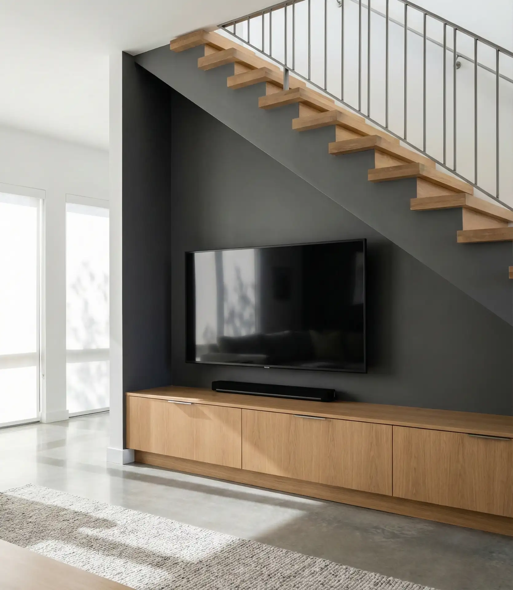 Staircase Underside Media Wall 1