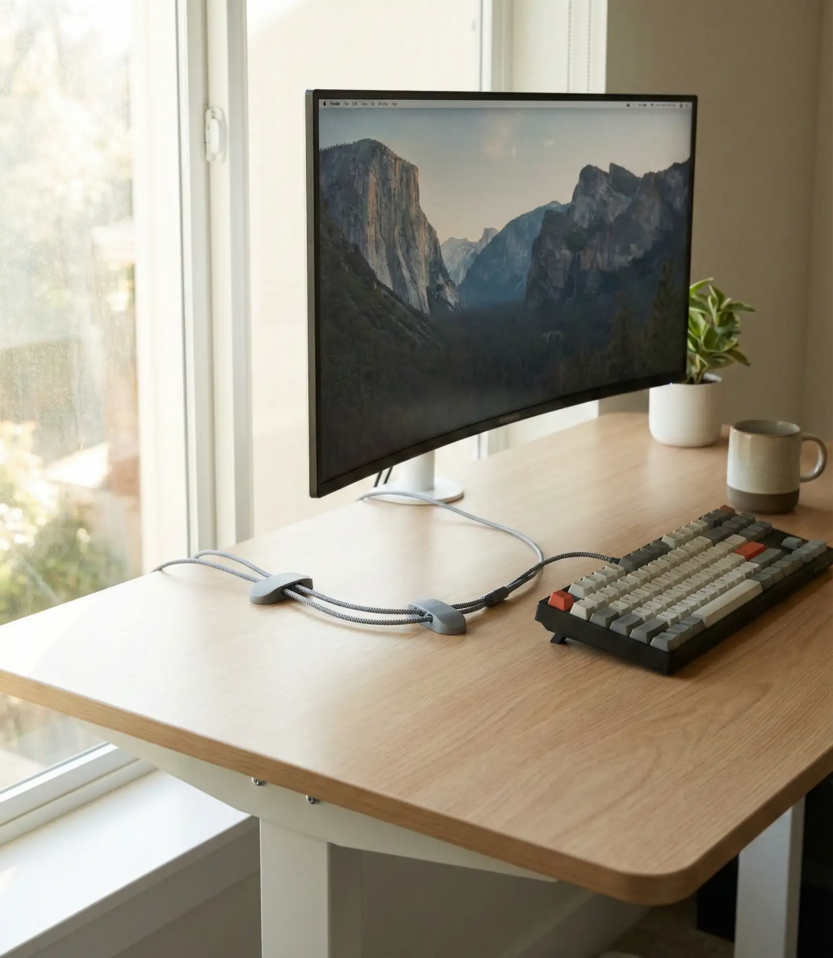 Standing Desk Cable Management 1