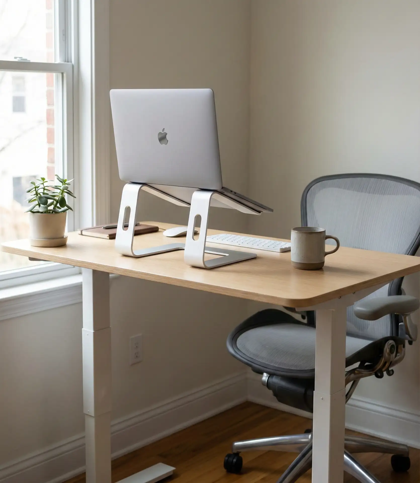 Standing Desk with Laptop Riser 1